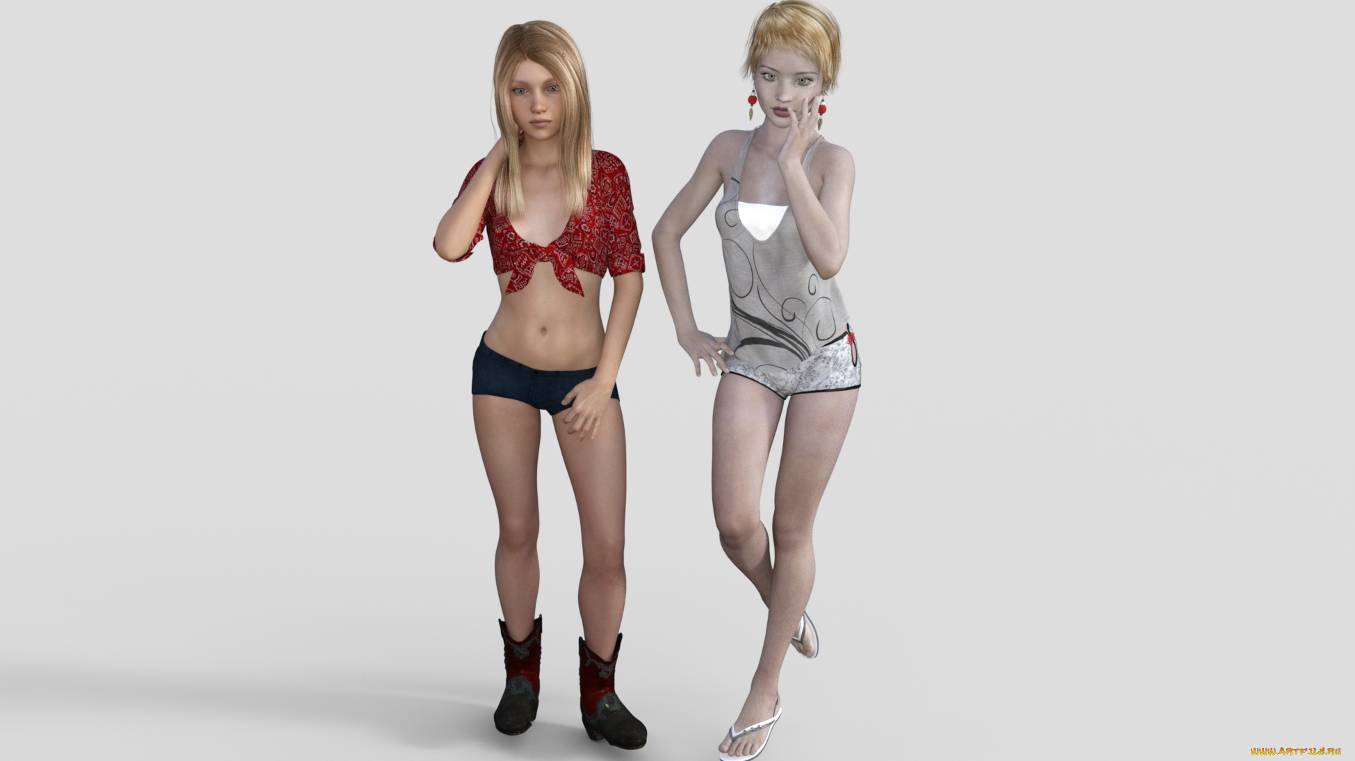 3д, графика, люди, , people, девушки, взгляд, фон