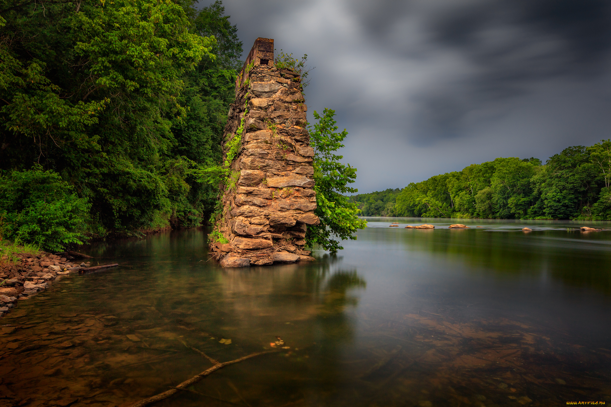 природа, реки, озера, река, лес