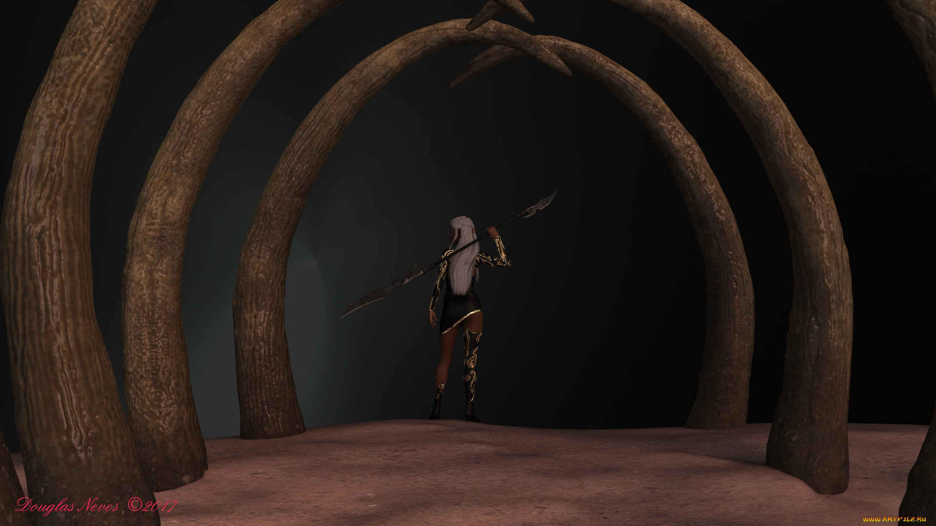 3д, графика, эльфы, , elves, оружие, фон, эльфийка, взгляд