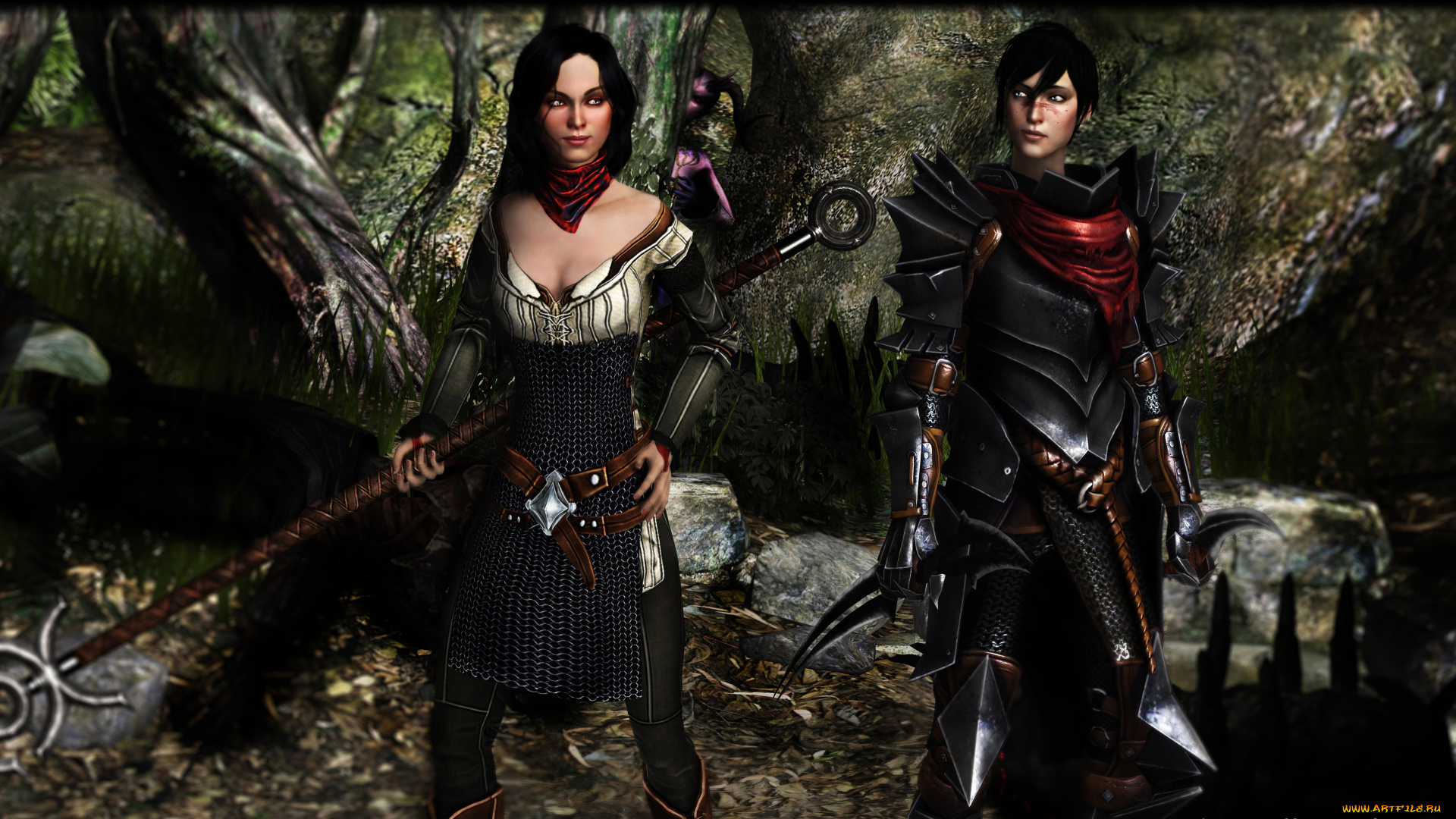 3д, графика, фантазия, , fantasy, фон, девушка, взгляд