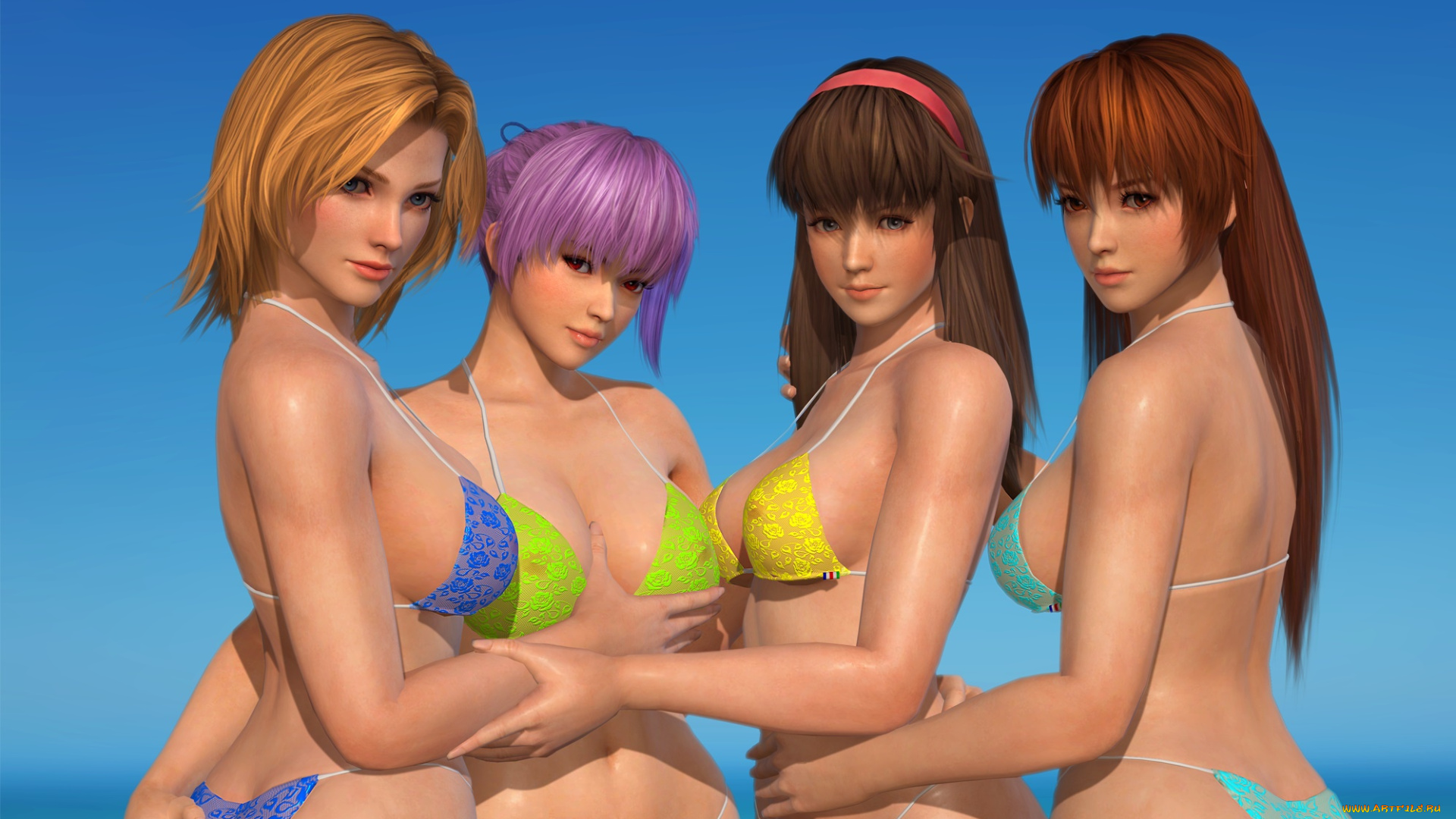 3д, графика, люди, , people, девушки, взгляд, фон