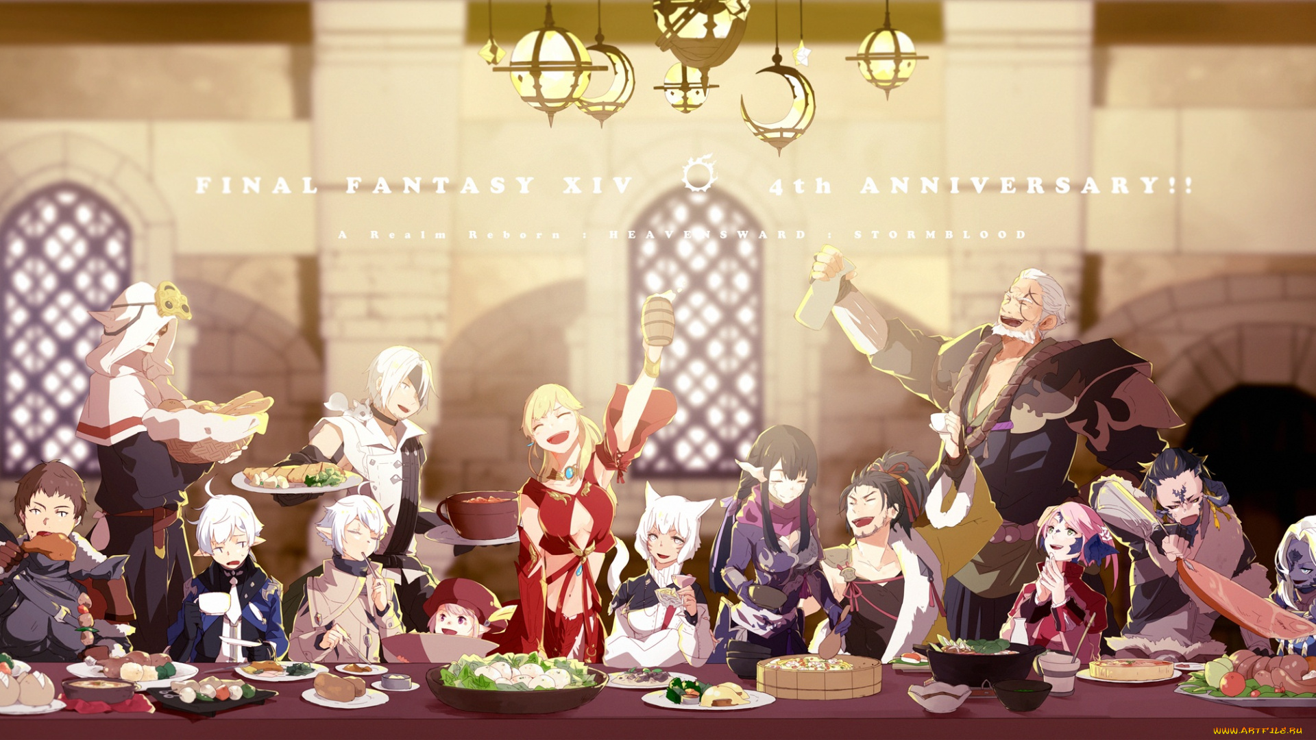 аниме, final, fantasy, final, fantasy, xiv