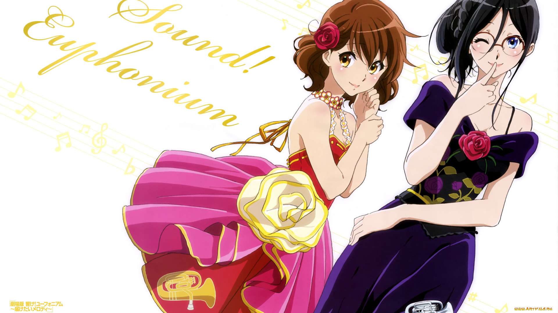 аниме, hibike, euphonium, девушки