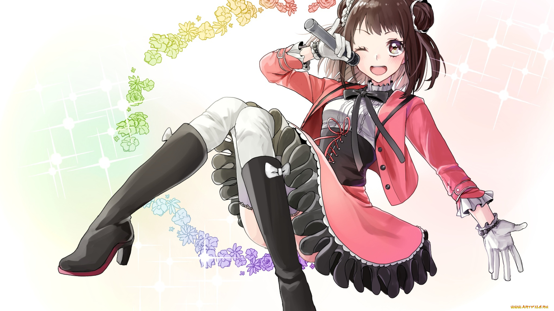 аниме, kantai, collection, девушка, взгляд, фон