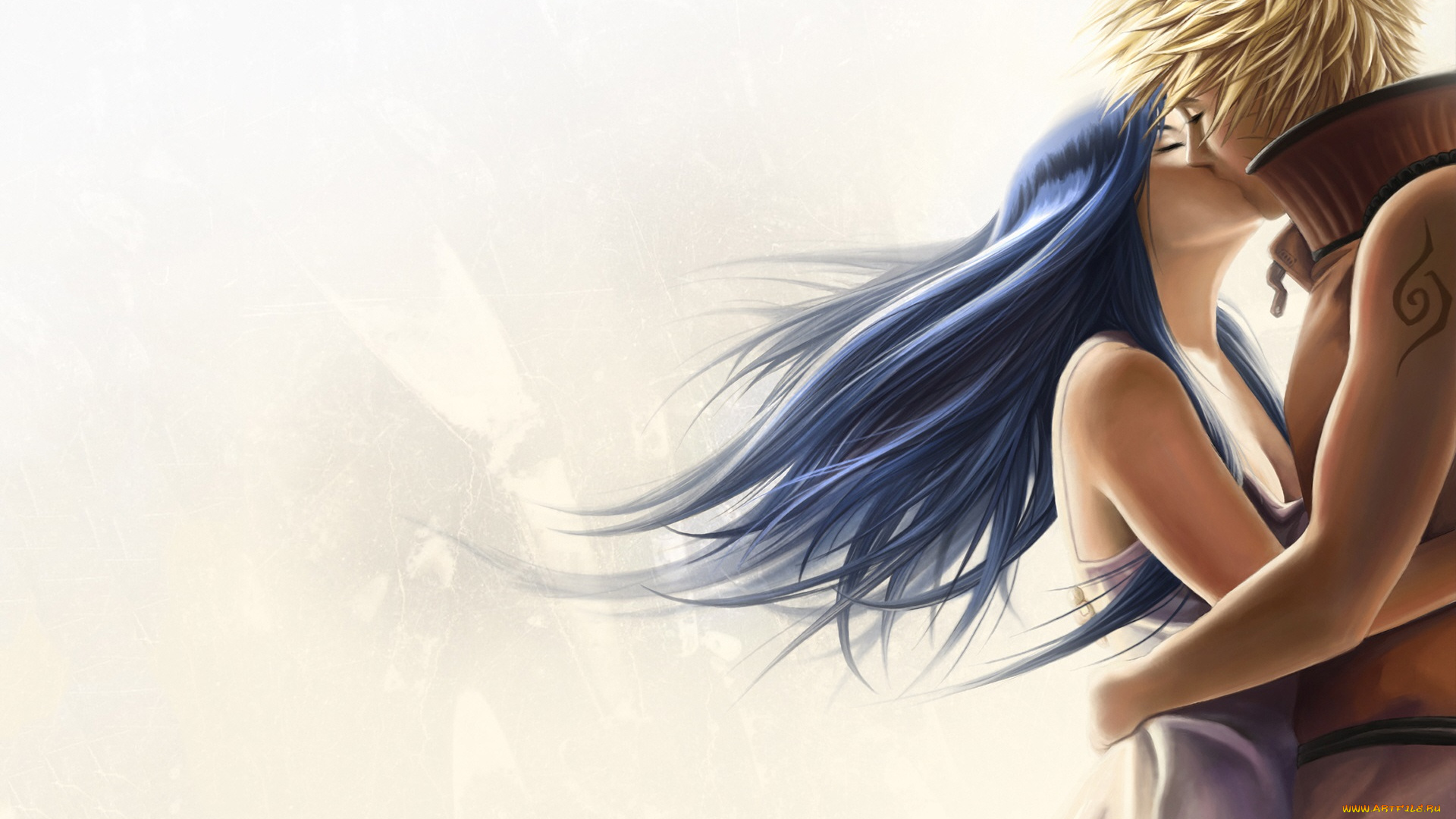 аниме, naruto, поцелуй