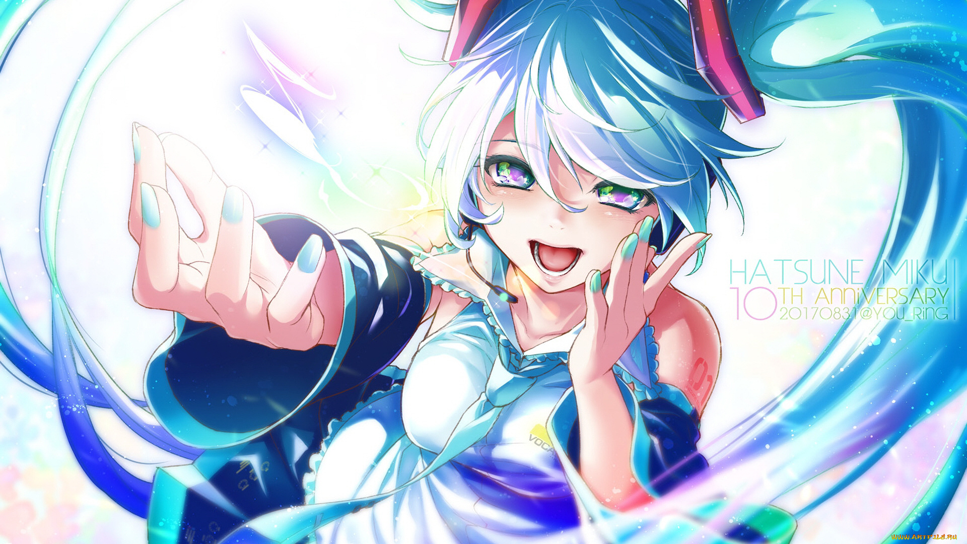 аниме, vocaloid, девушка