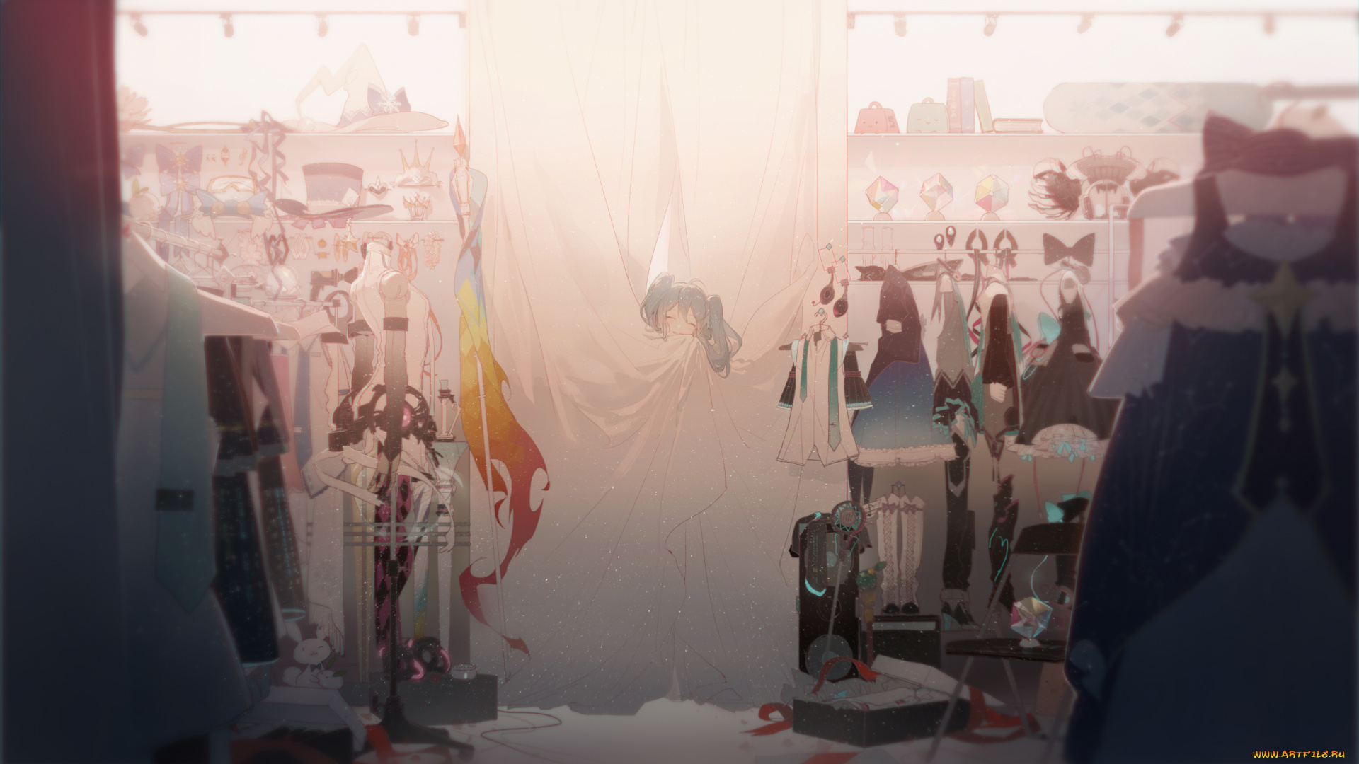 аниме, vocaloid, hatsune, miku