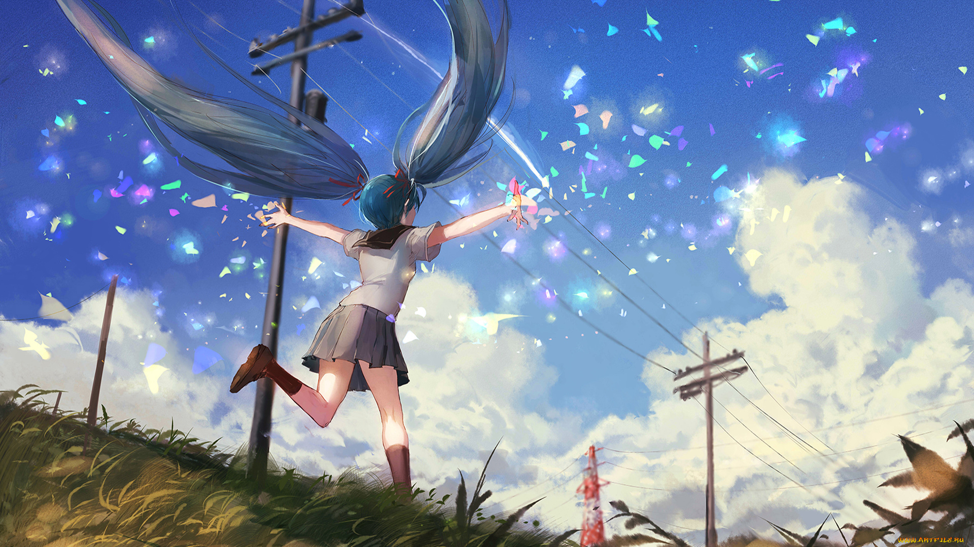 аниме, vocaloid, hatsune, miku