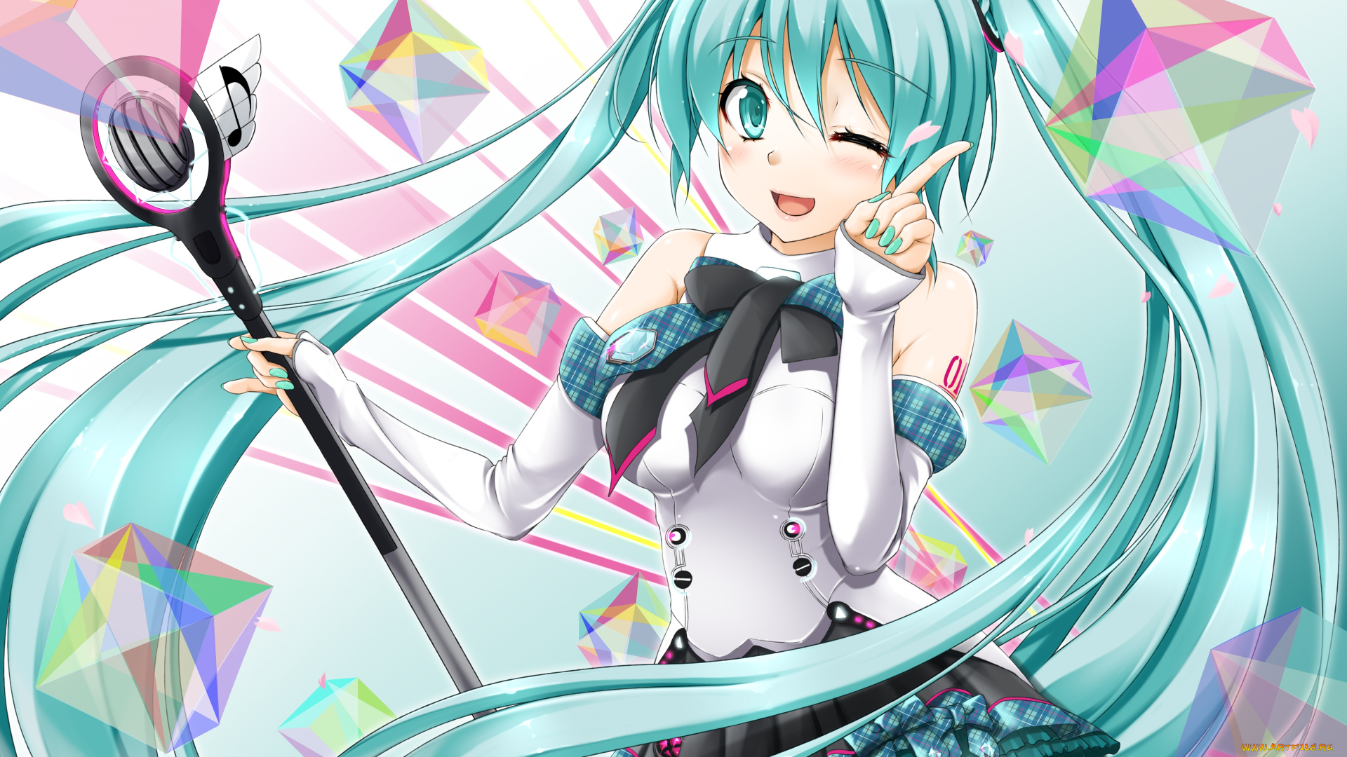аниме, vocaloid, hatsune, miku