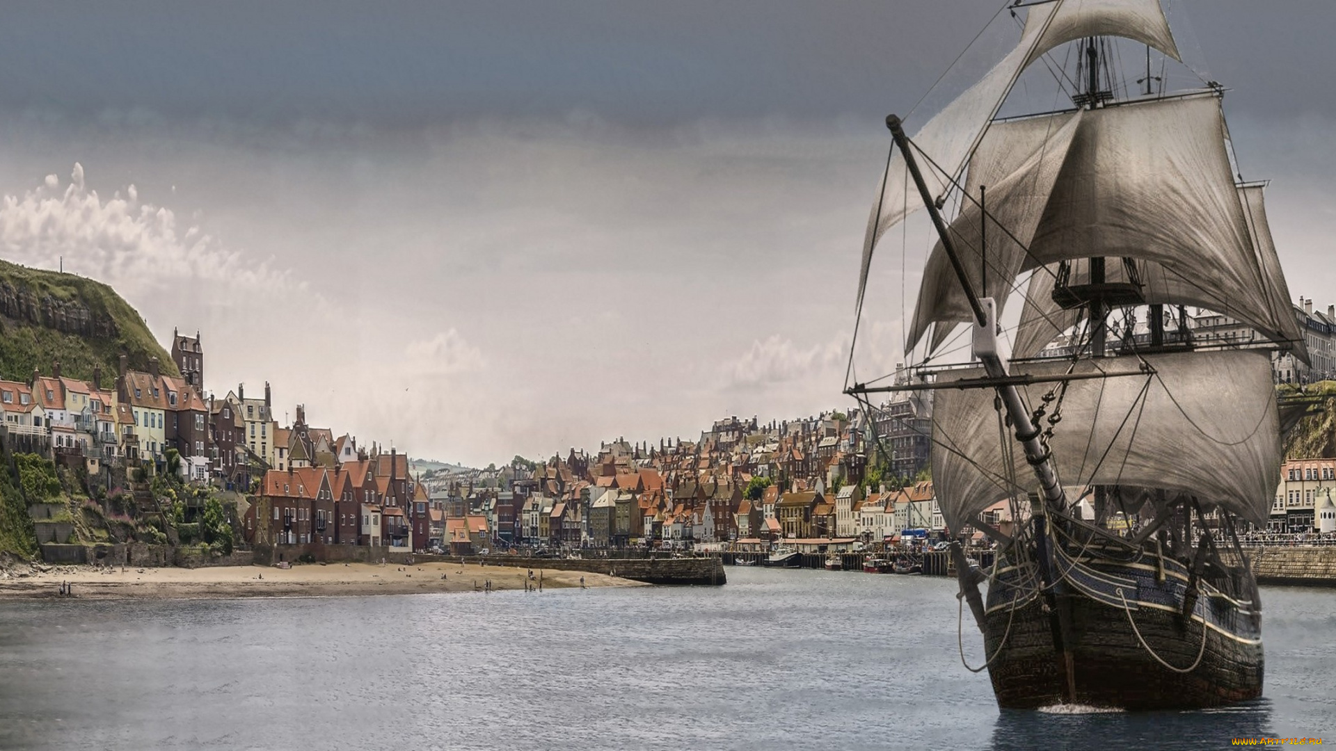 корабли, парусники, мачты, паруса