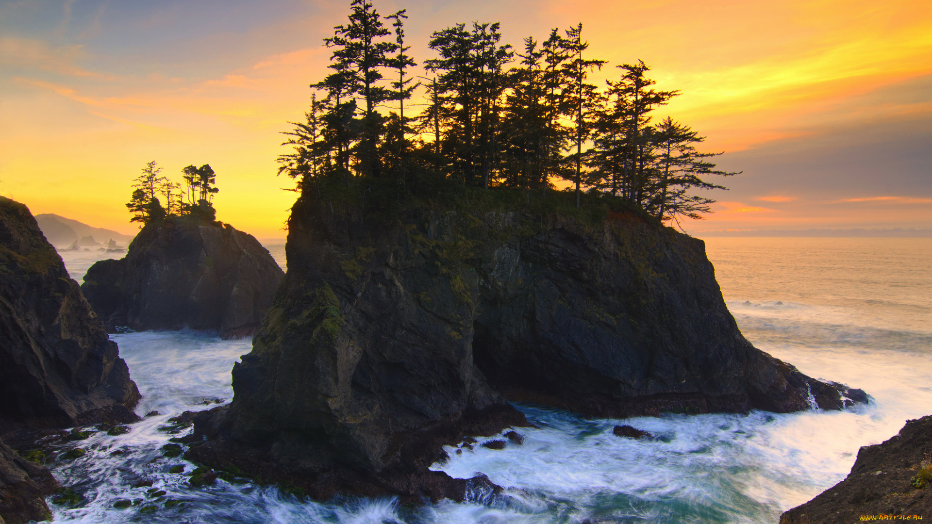 природа, побережье, простор