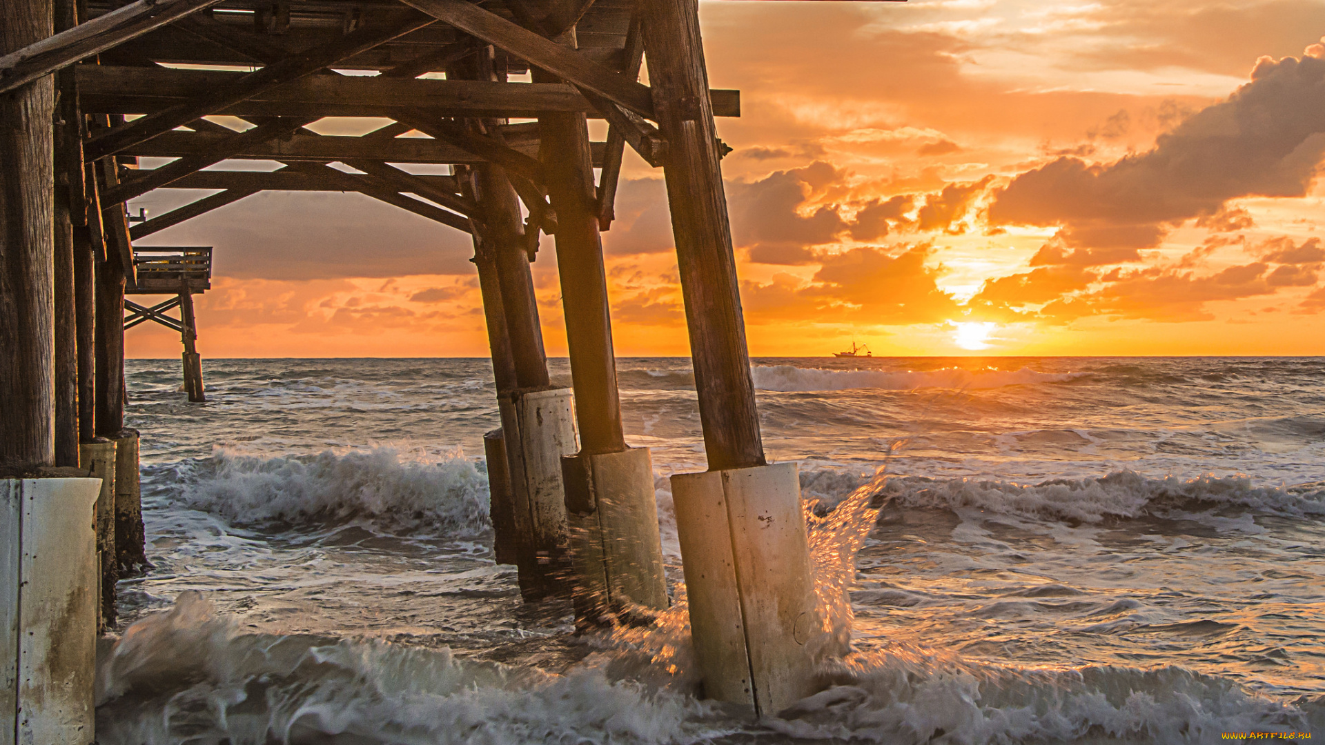 природа, побережье, простор