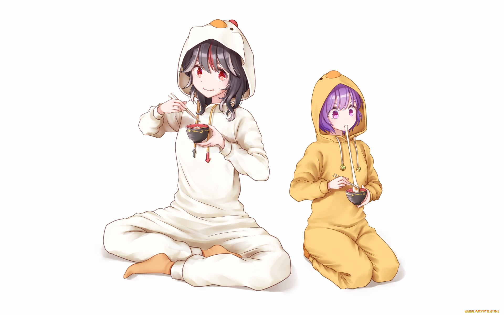 аниме, touhou, девушки, взгляд, фон