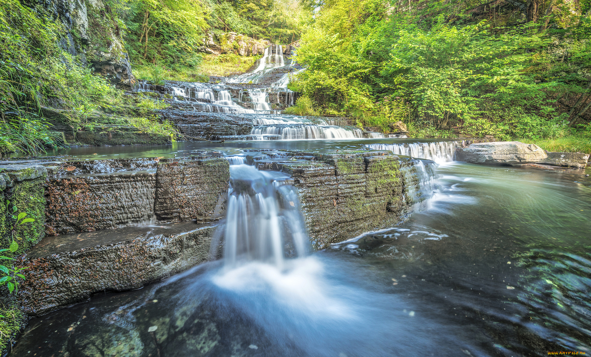 природа, водопады, простор