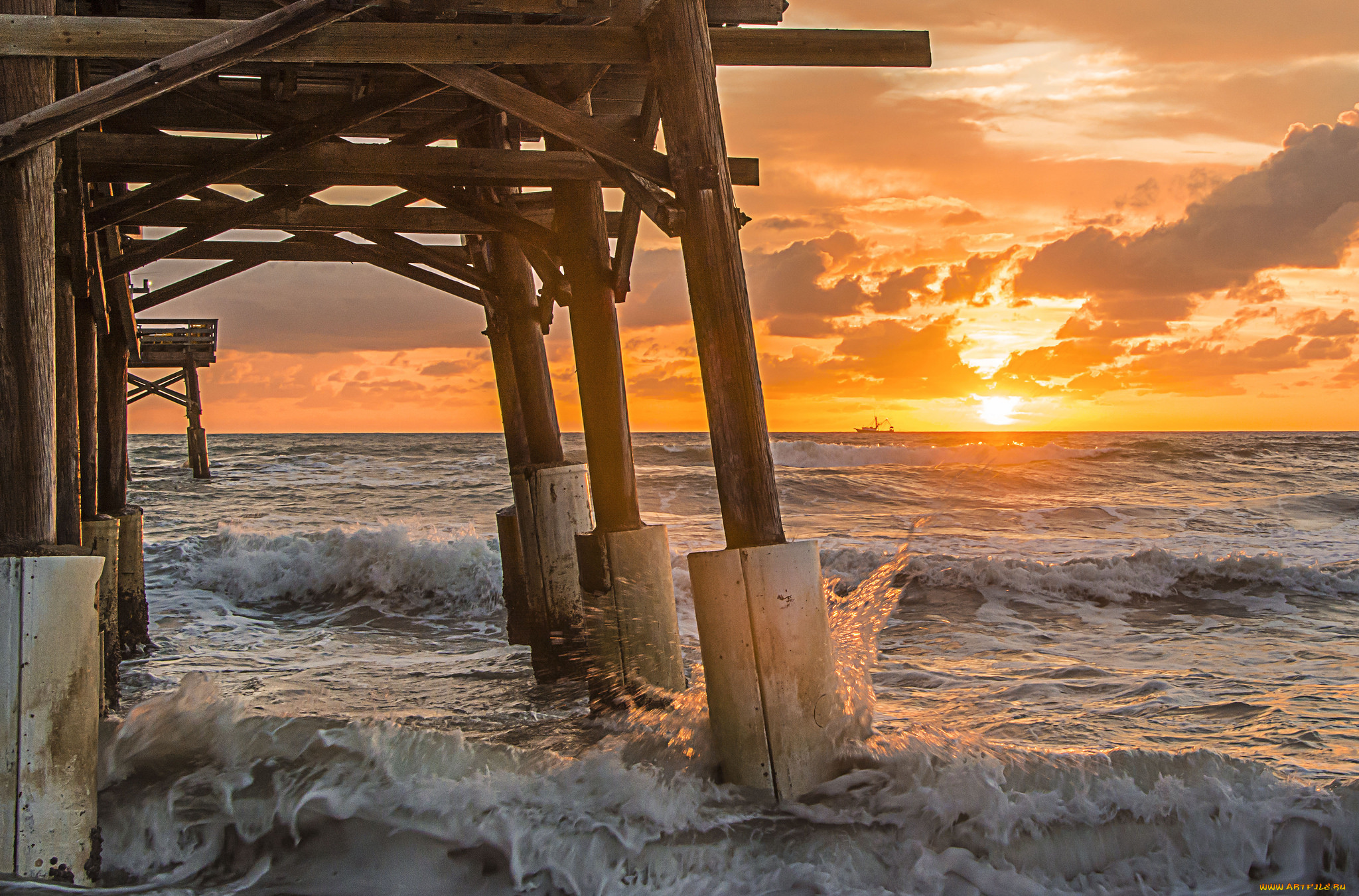 природа, побережье, простор