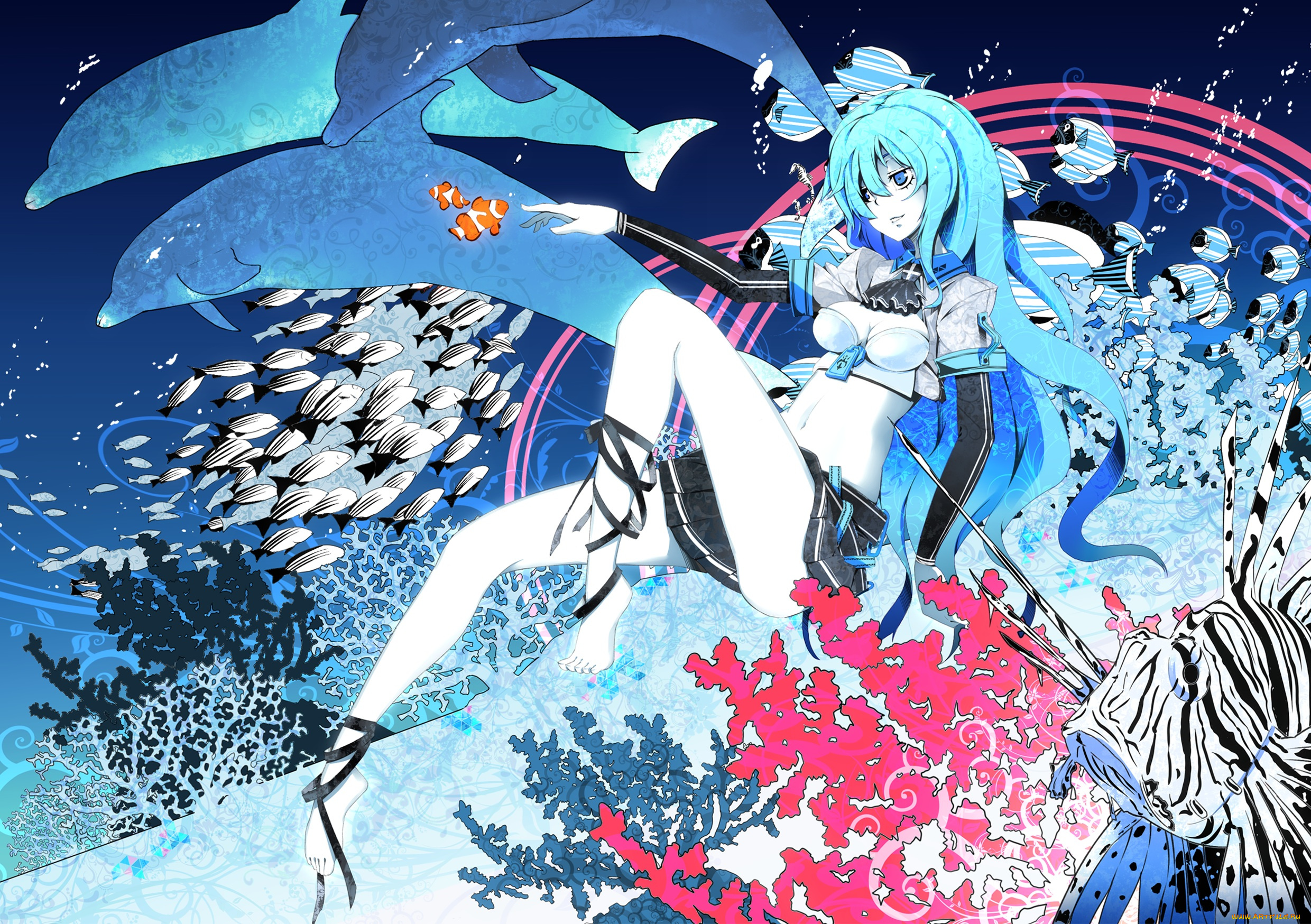 аниме, животные, , существа, liking