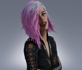 обоя 3д графика, люди , people, фон, девушка, взгляд