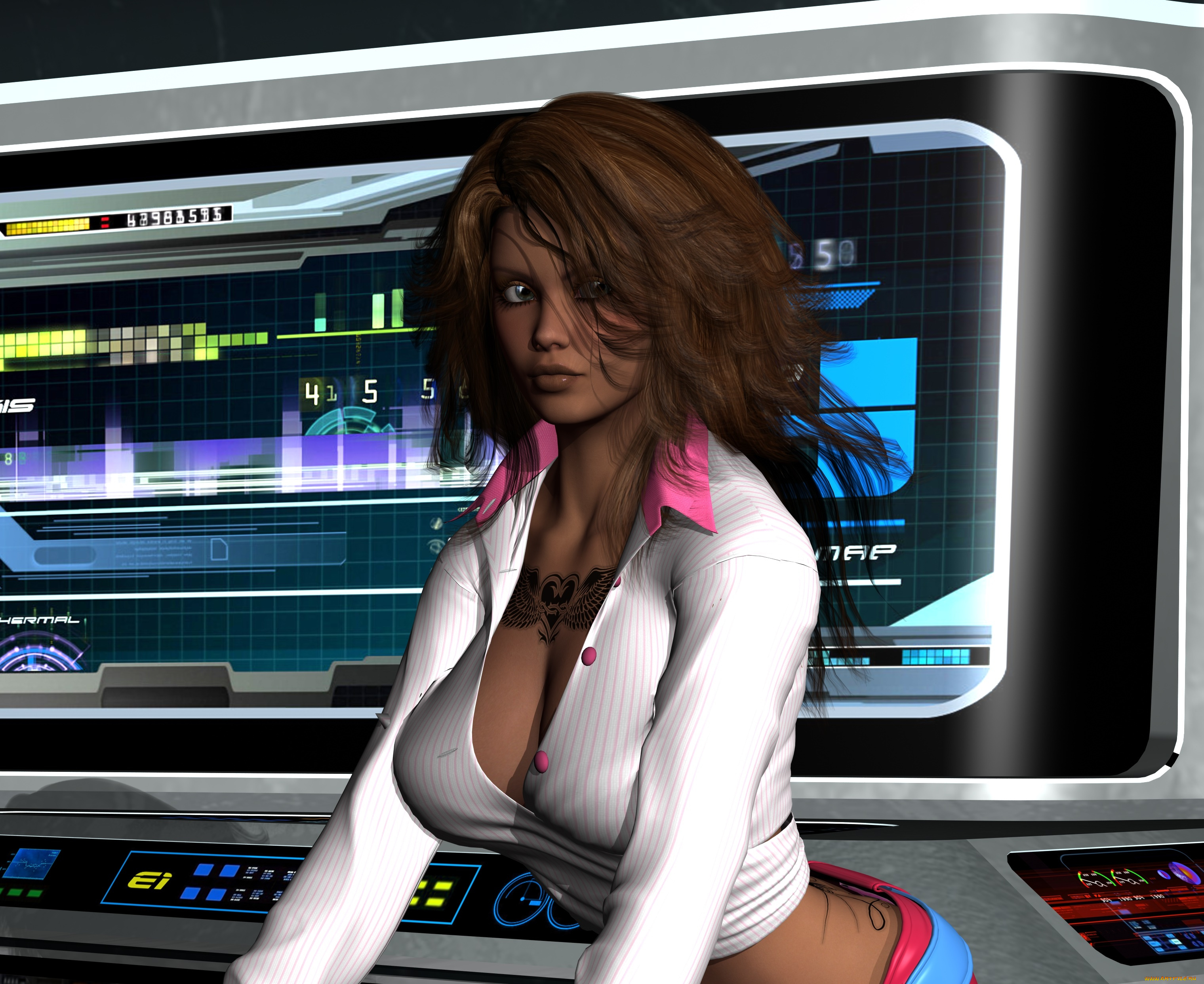 3д, графика, люди, , people, фон, взгляд, девушка