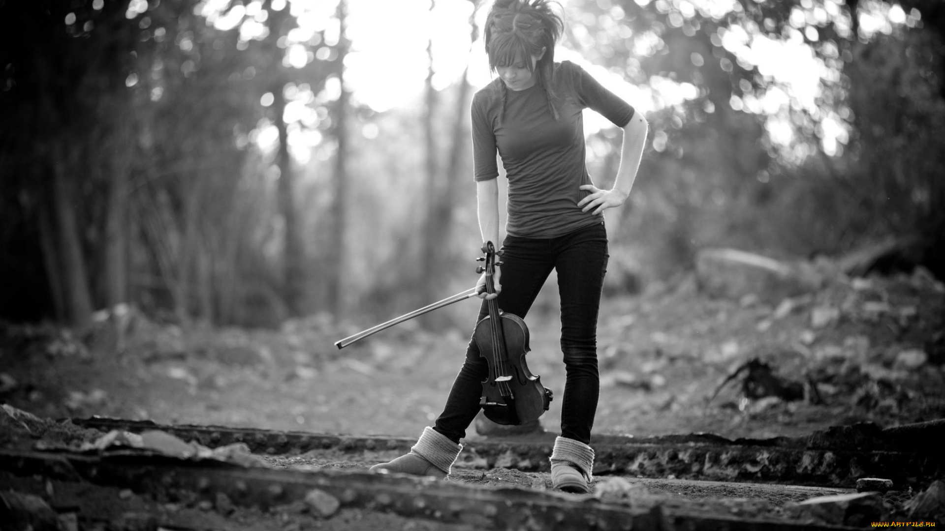 музыка, lindsey, stirling, девушка, скрипка