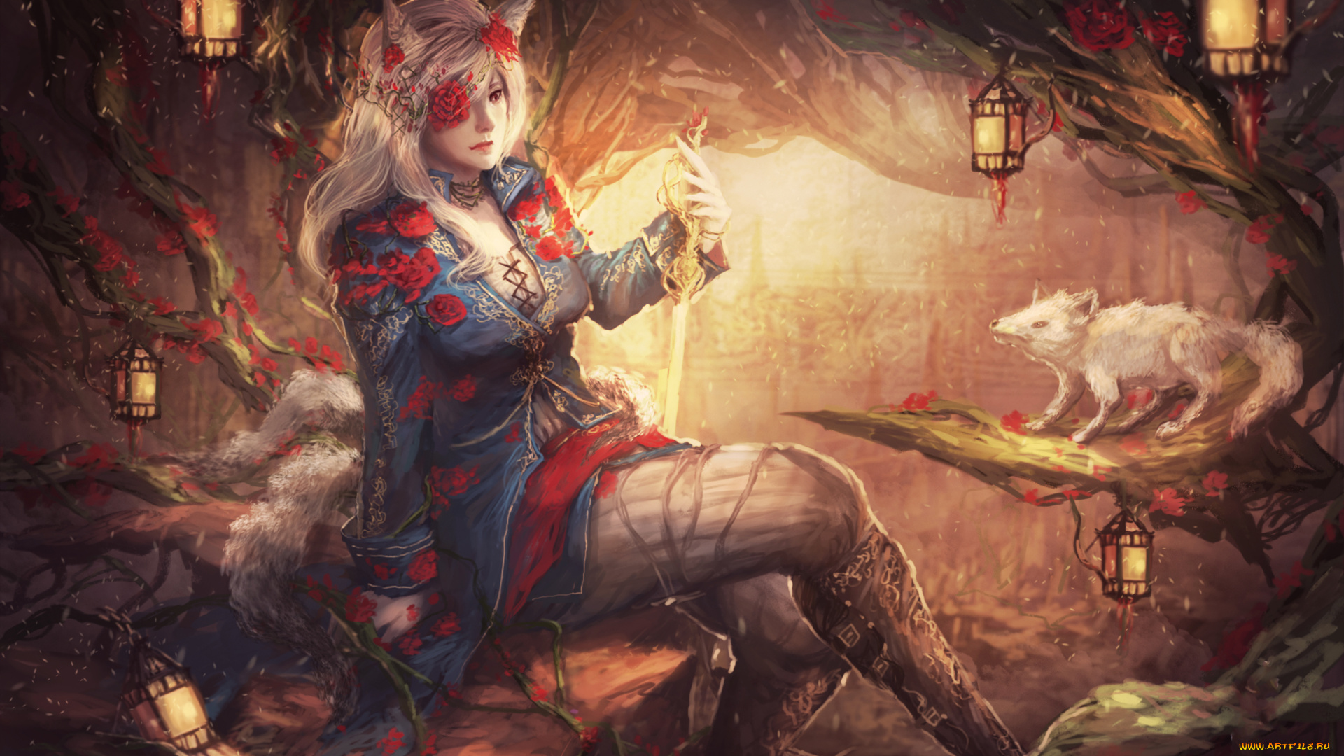 видео, игры, league, of, legends, ушки, существо, фон, девушка