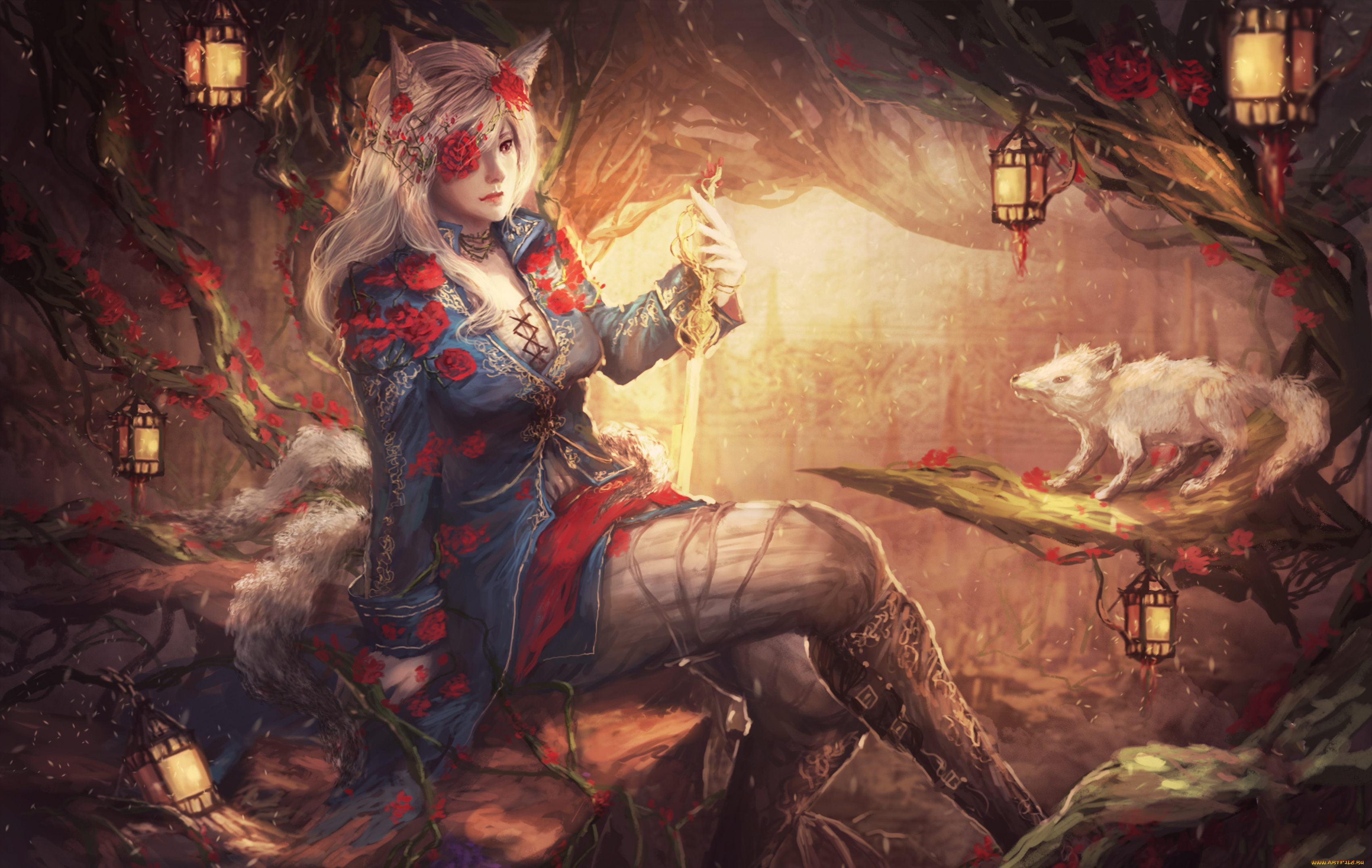 видео, игры, league, of, legends, ушки, существо, фон, девушка