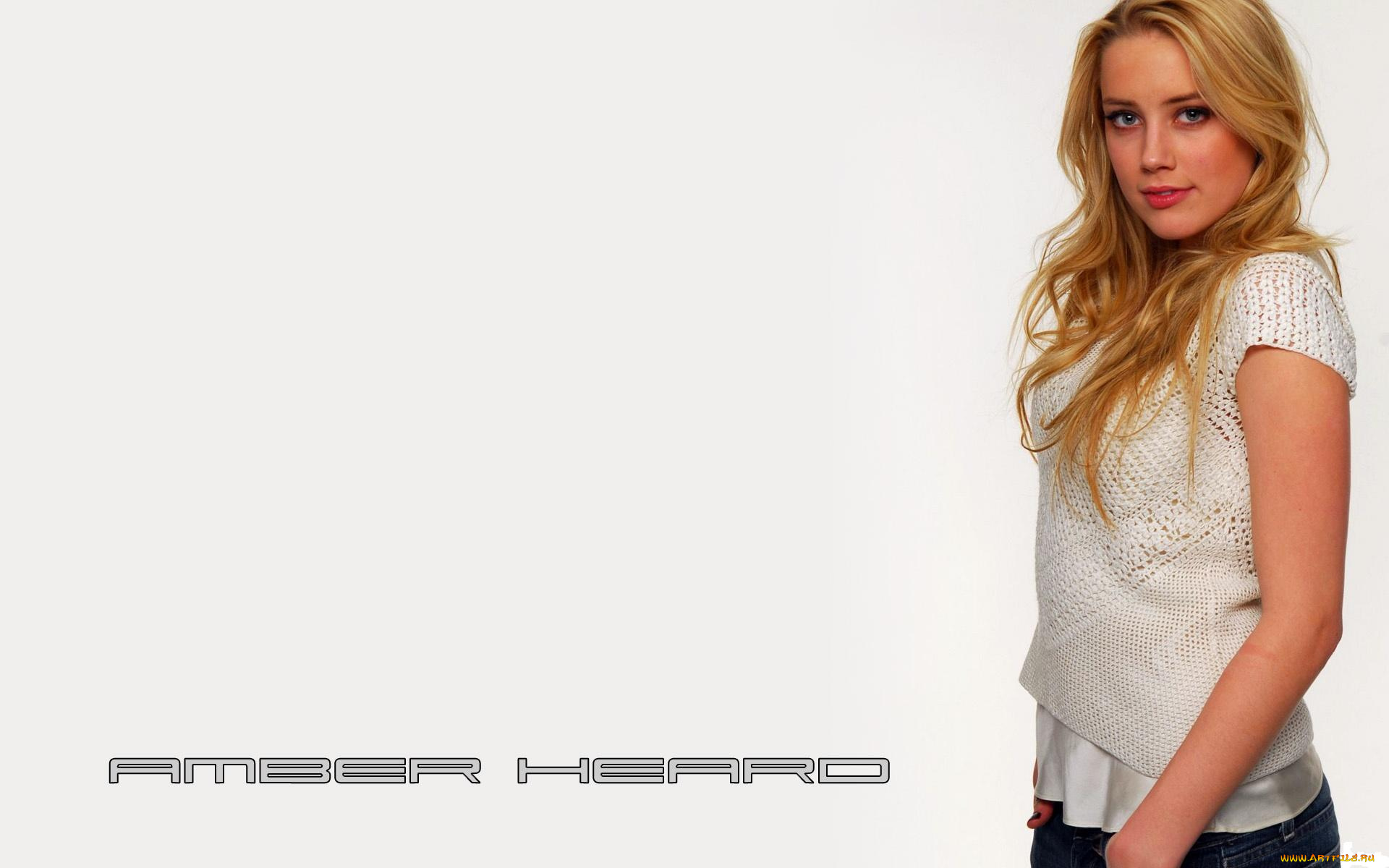 девушки, amber, heard, актриса, блондинка, топ, джинсы
