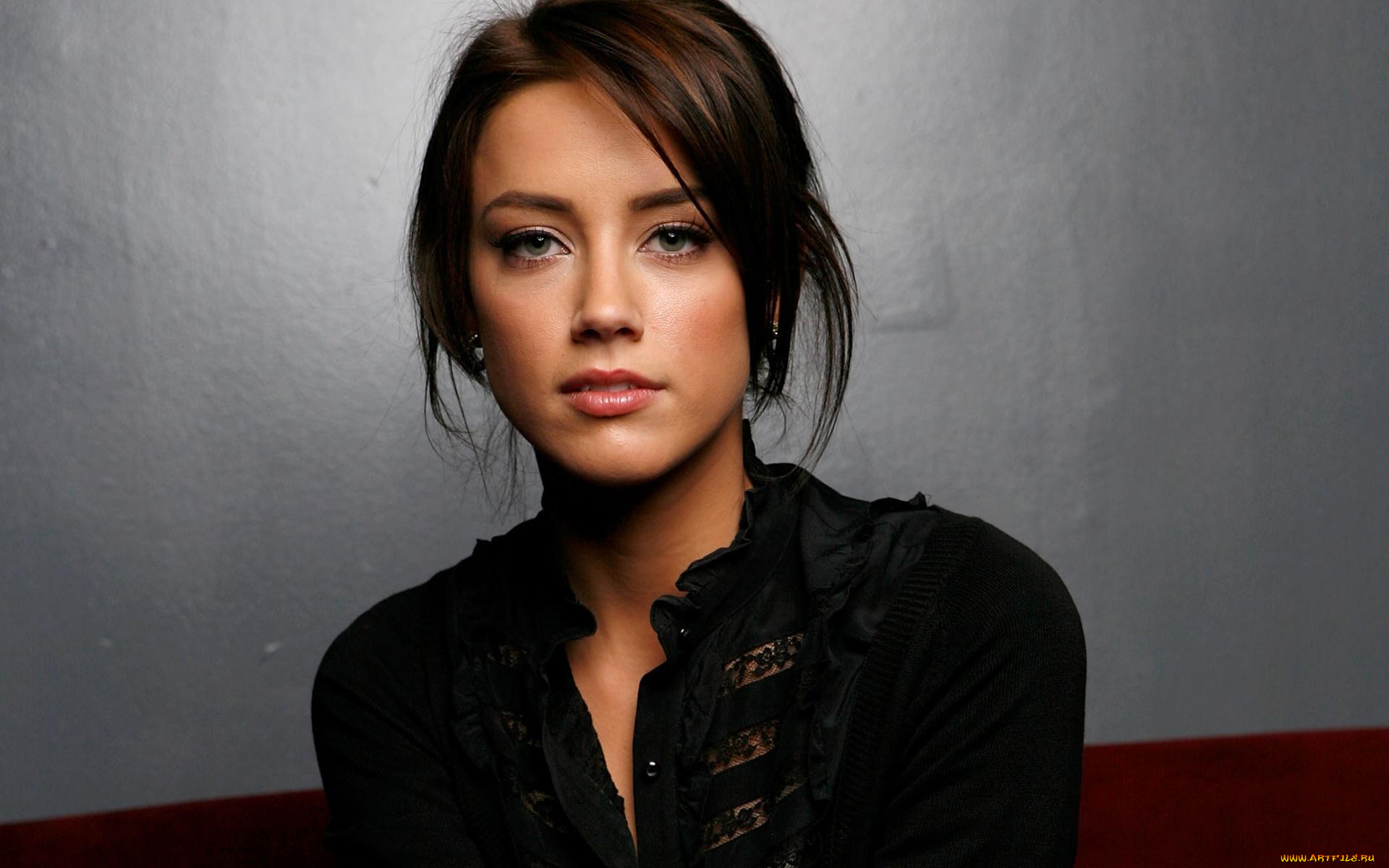 девушки, amber, heard, актриса, шатенка, лицо, блузка