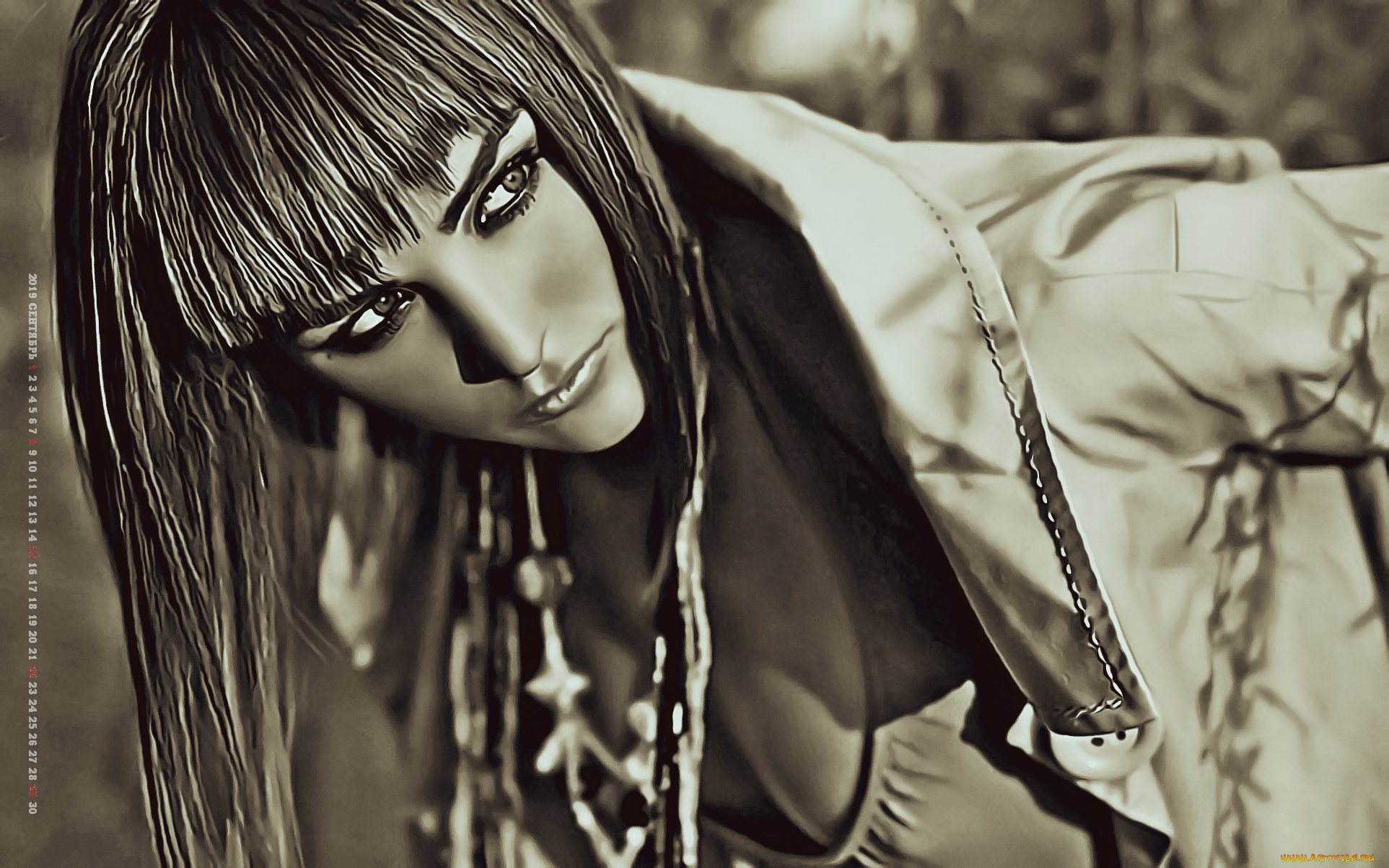 календари, компьютерный, дизайн, 2019, calendar, девушка, женщина, украшение