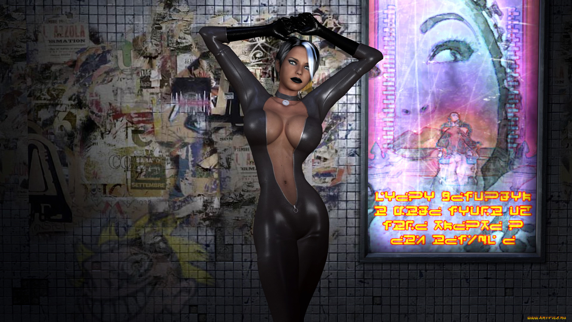 3д, графика, фантазия, , fantasy, девушка, фон, взгляд, униформа