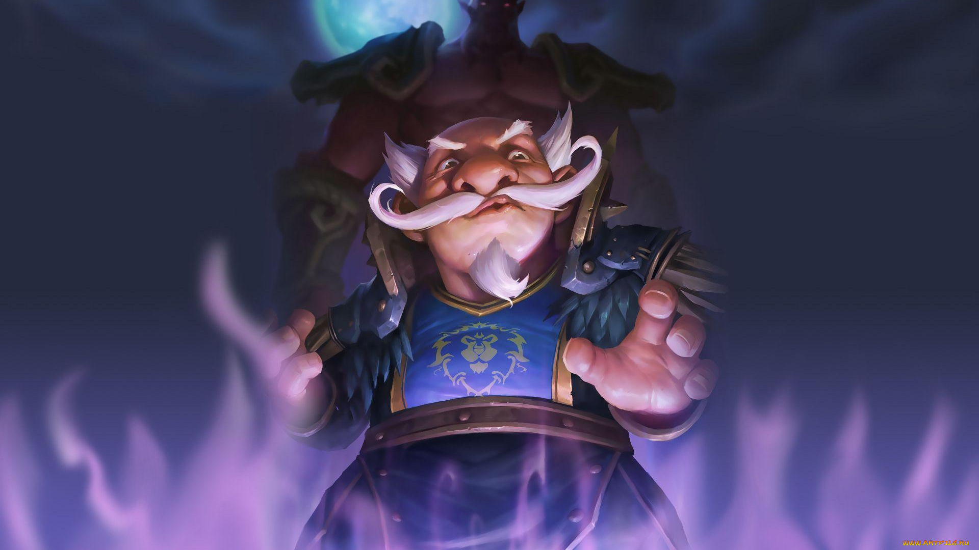 видео, игры, hearthstone, , heroes, of, warcraft, гном, огонь