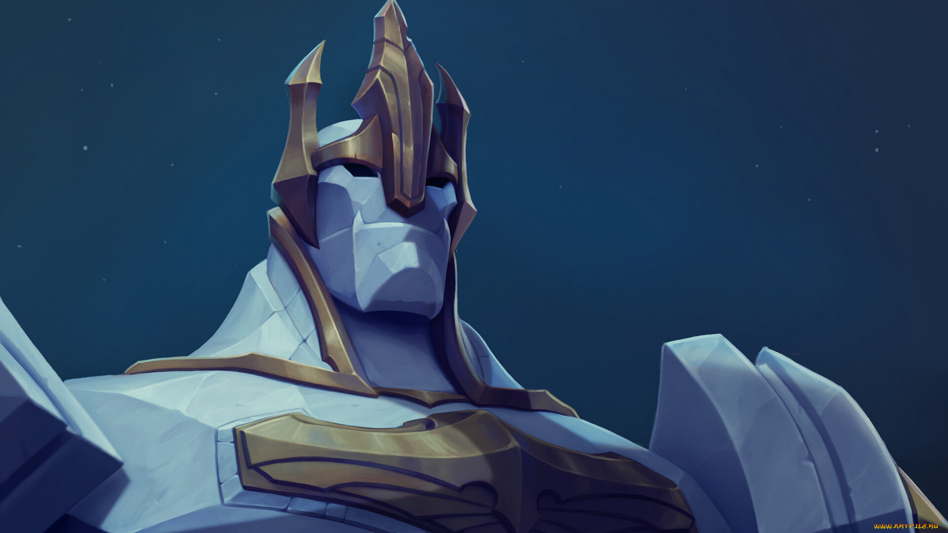 видео, игры, league, of, legends, лицо, корона, galio