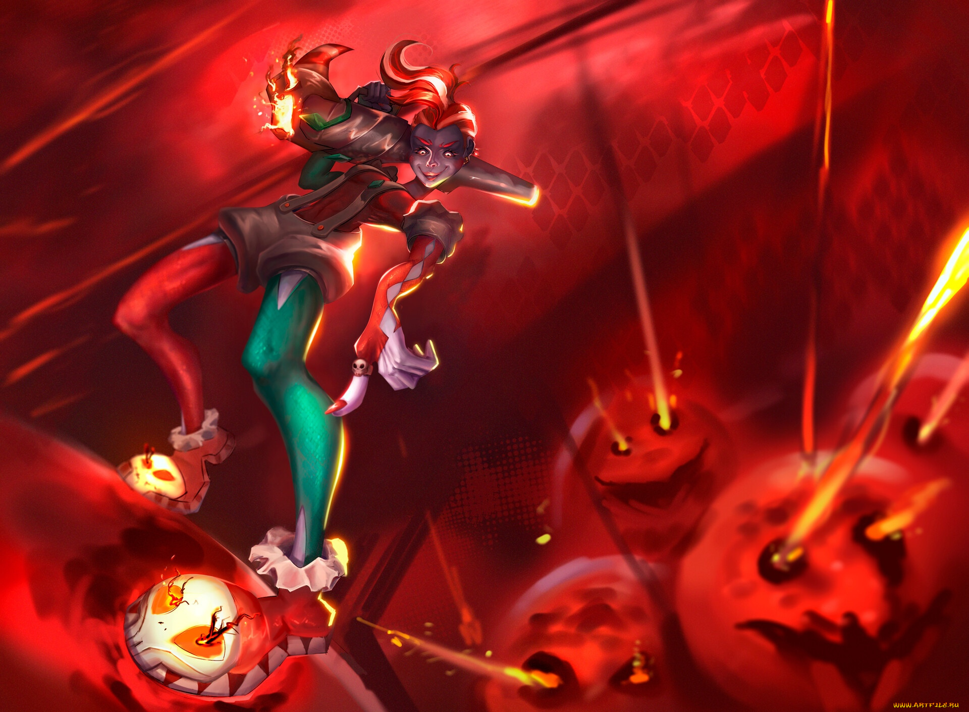 видео, игры, league, of, legends, jinx, оружие, костюм