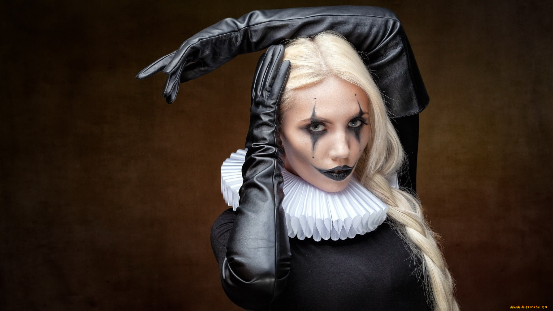 девушки, -, креатив, , косплей, перчатки, макияж, косплей