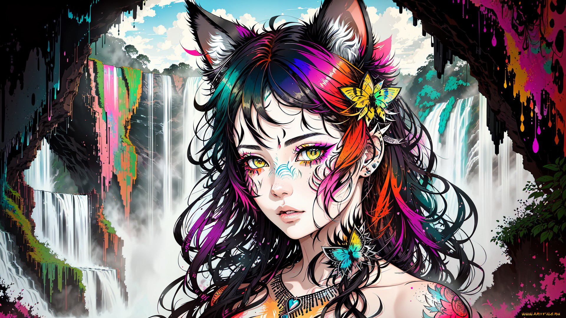 аниме, животные, , существа, нейросети, графика, нейроарт, ai, art, нейронные, сети, рисунки, нейро, искусство