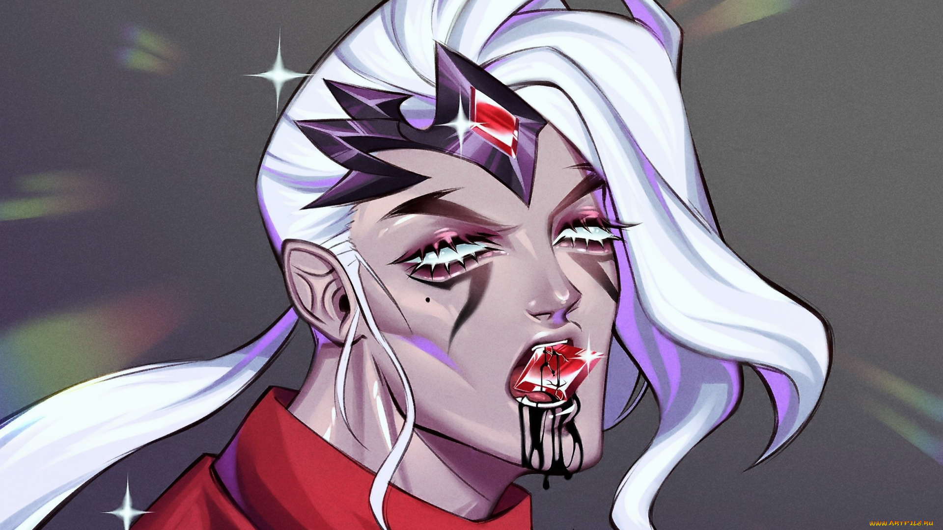 видео, игры, league, of, legends, лицо, кровь, varus