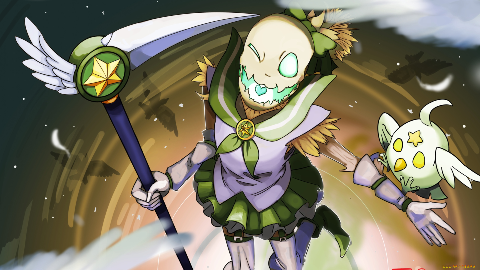 видео, игры, league, of, legends, посох, скелет, fiddlesticks