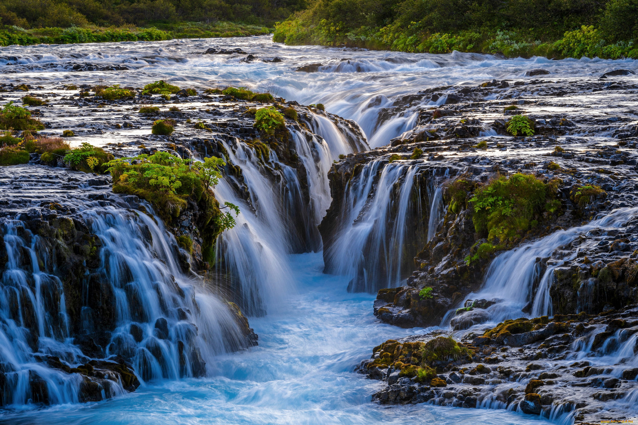 bruafoss, waterfall, iceland, природа, водопады, bruafoss, waterfall