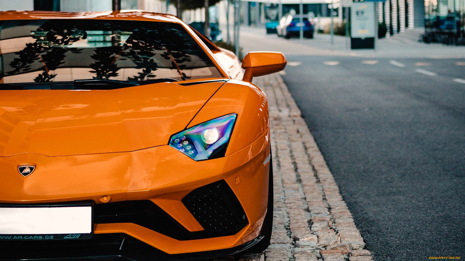 lamborghini, aventador, автомобили, фрагменты, автомобиля, желтый, дорога