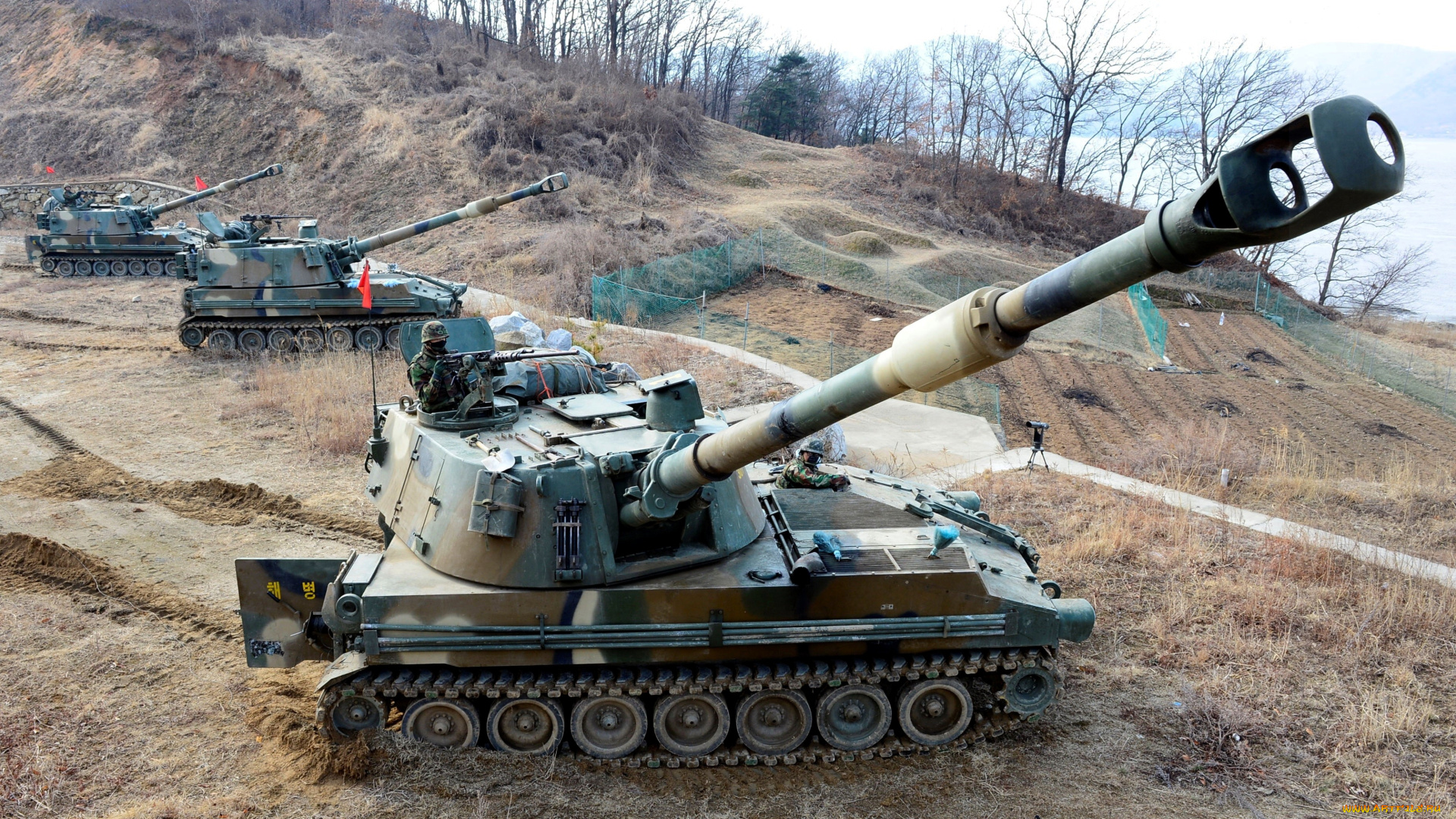 техника, военная, техника, танки, корея, склон, дорожка