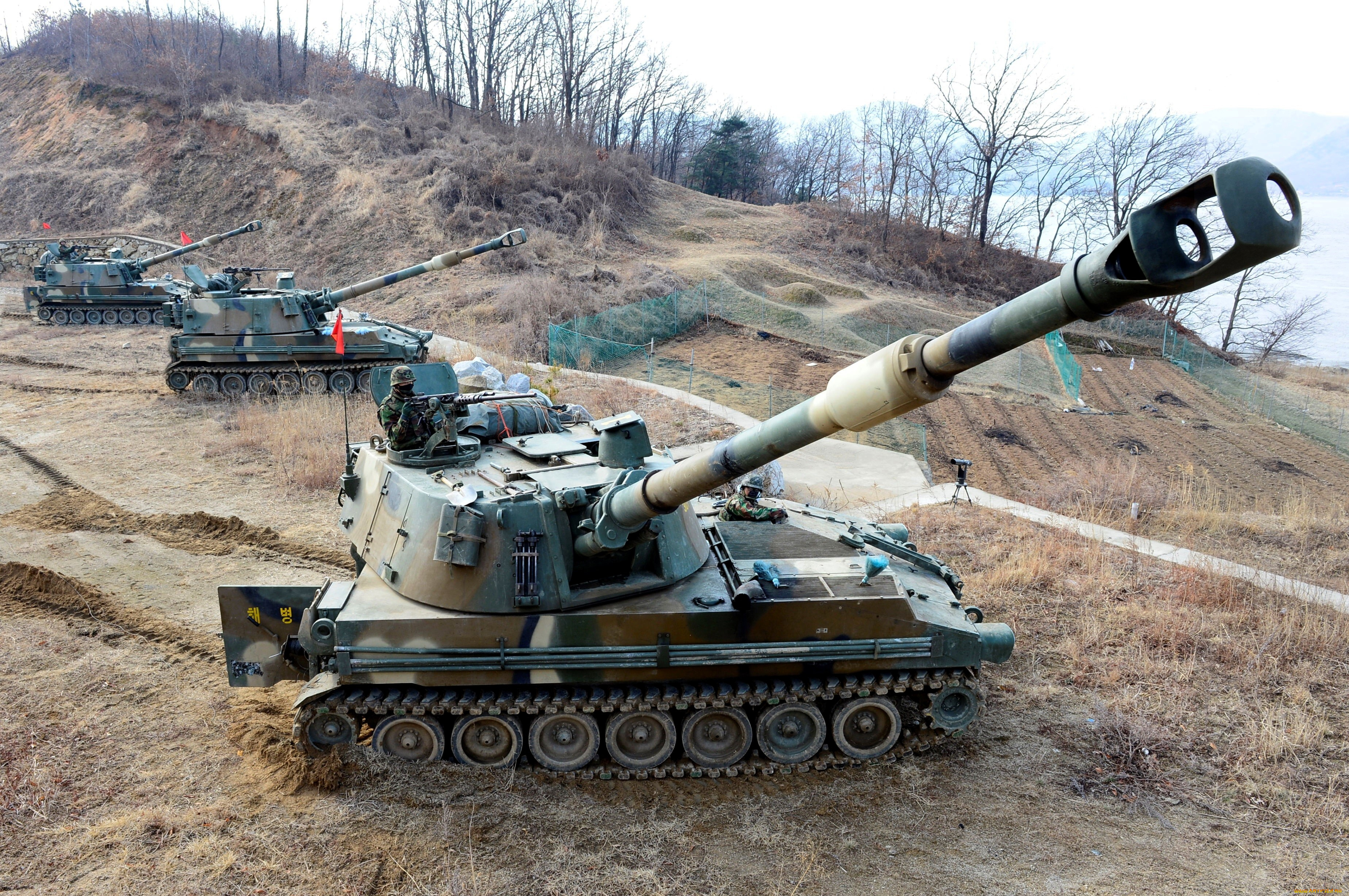 техника, военная, техника, танки, корея, склон, дорожка