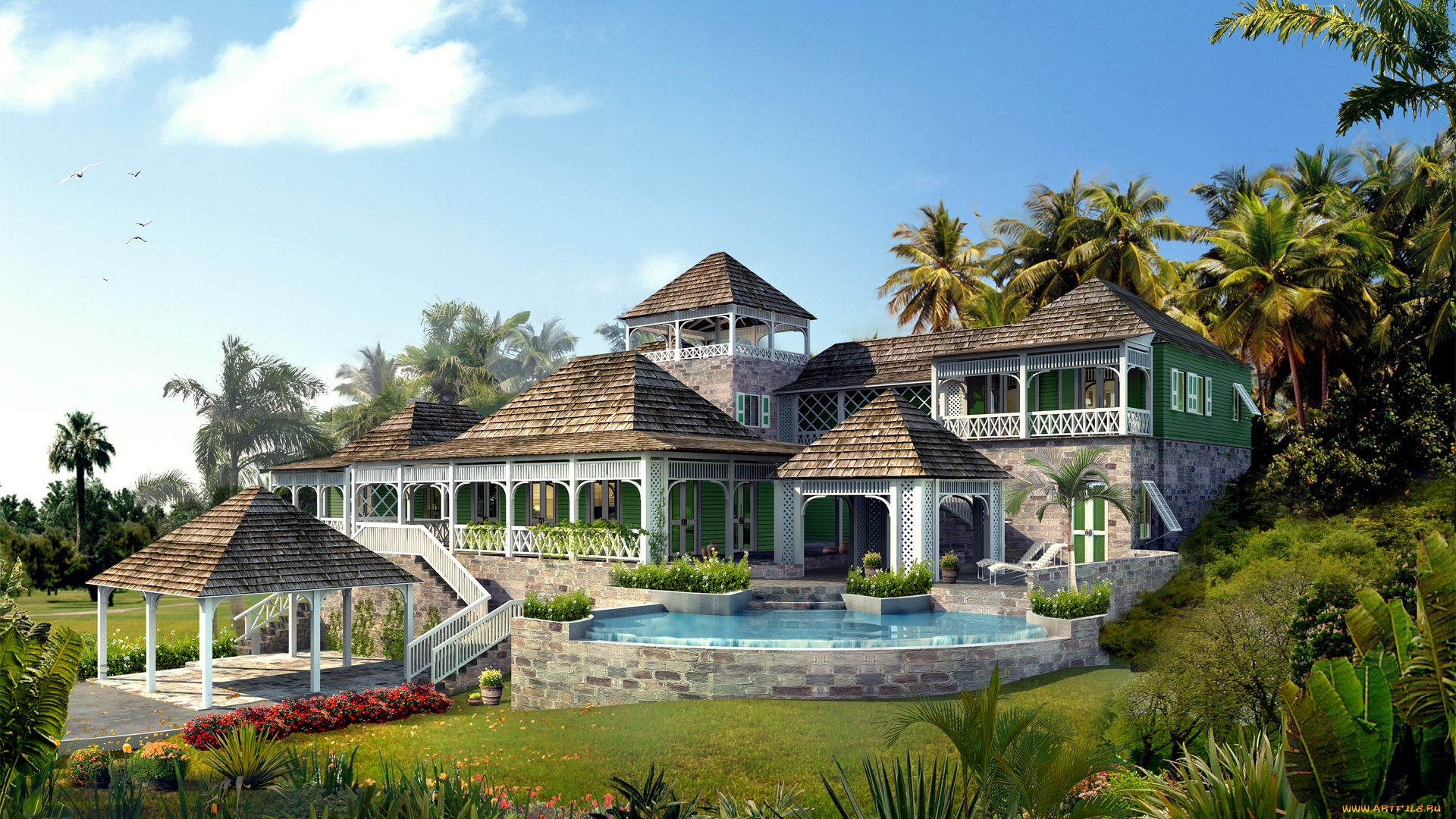 3д, графика, architecture, архитектура