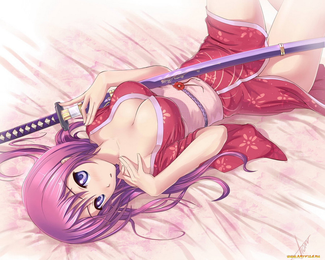 аниме, weapon, blood, technology