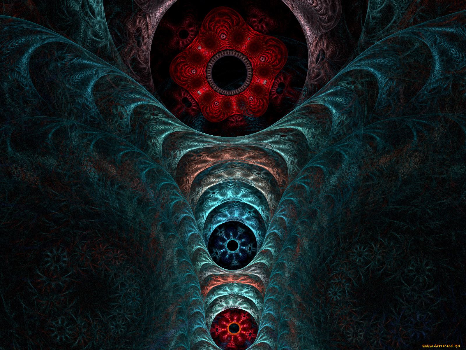 3д, графика, fractal, фракталы, тёмный, узор, абстракция