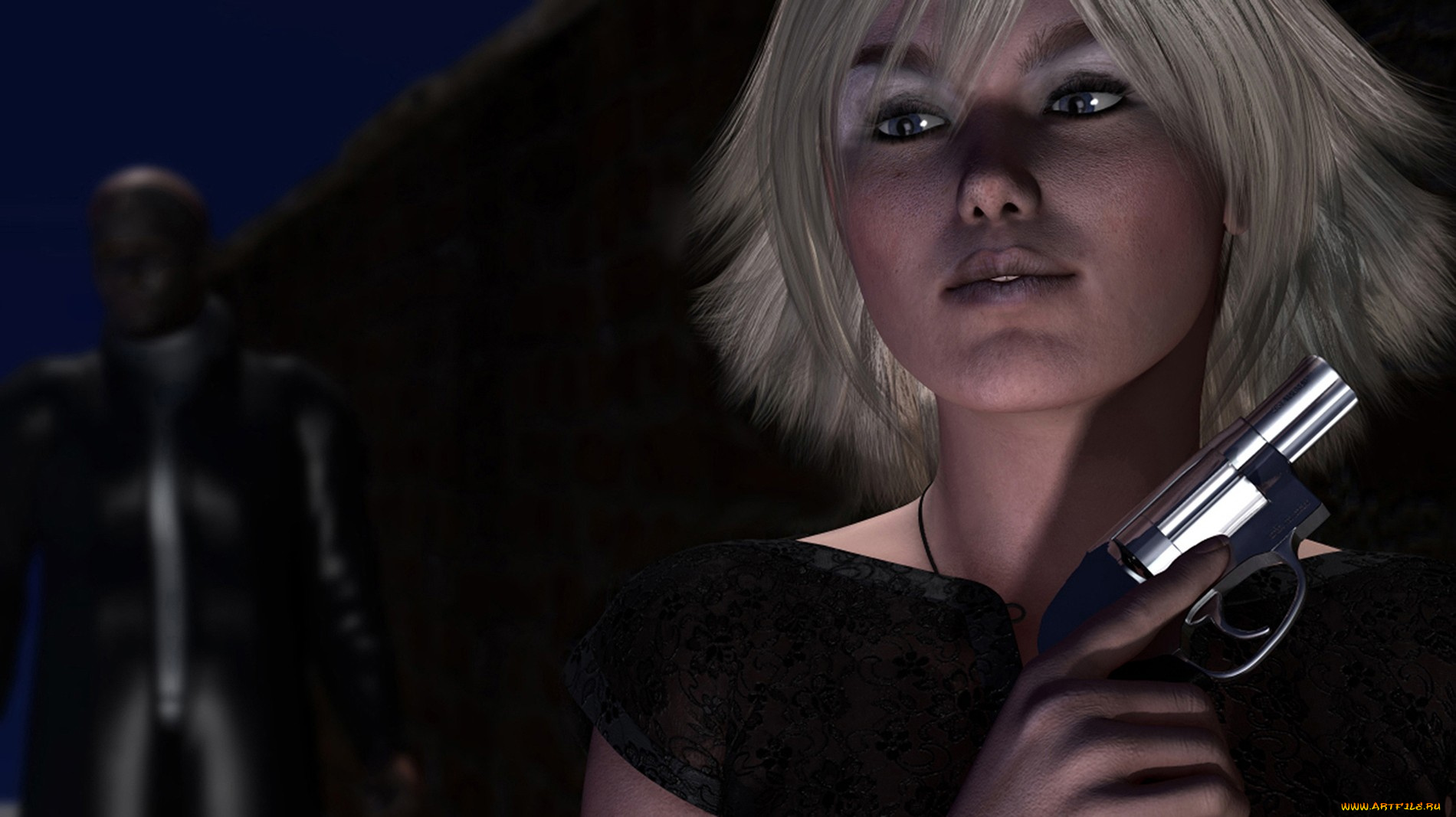 3д, графика, people, люди, девушка, оружия