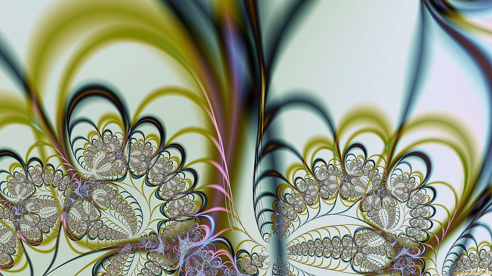 3д, графика, fractal, фракталы, фрактал, узор, тёмный