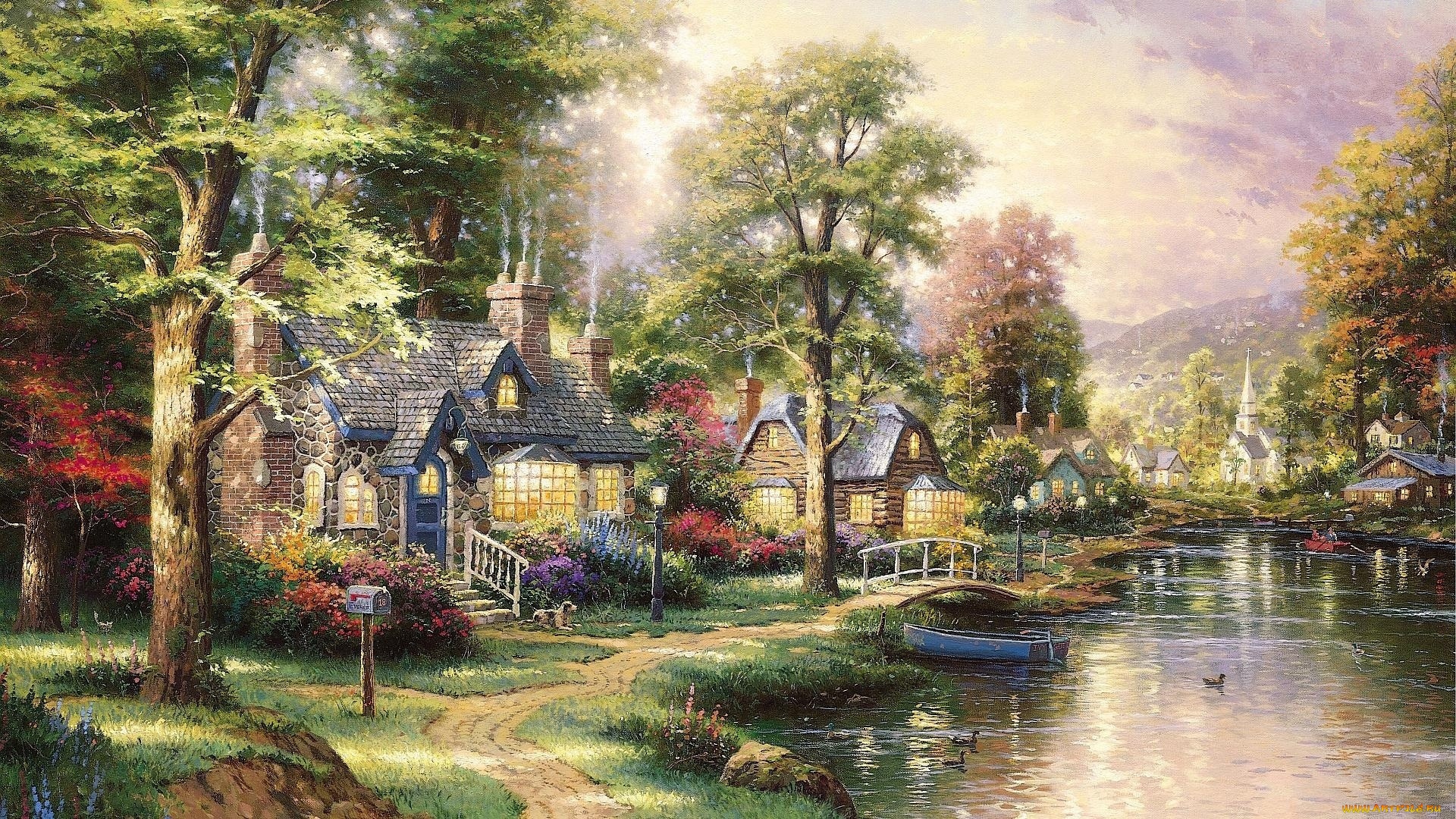 thomas, kinkade, рисованные