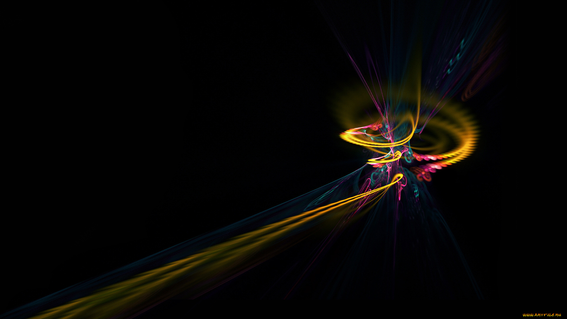 3д, графика, abstract, абстракции, переплетение, изгибы, линии, фрактальный, узор