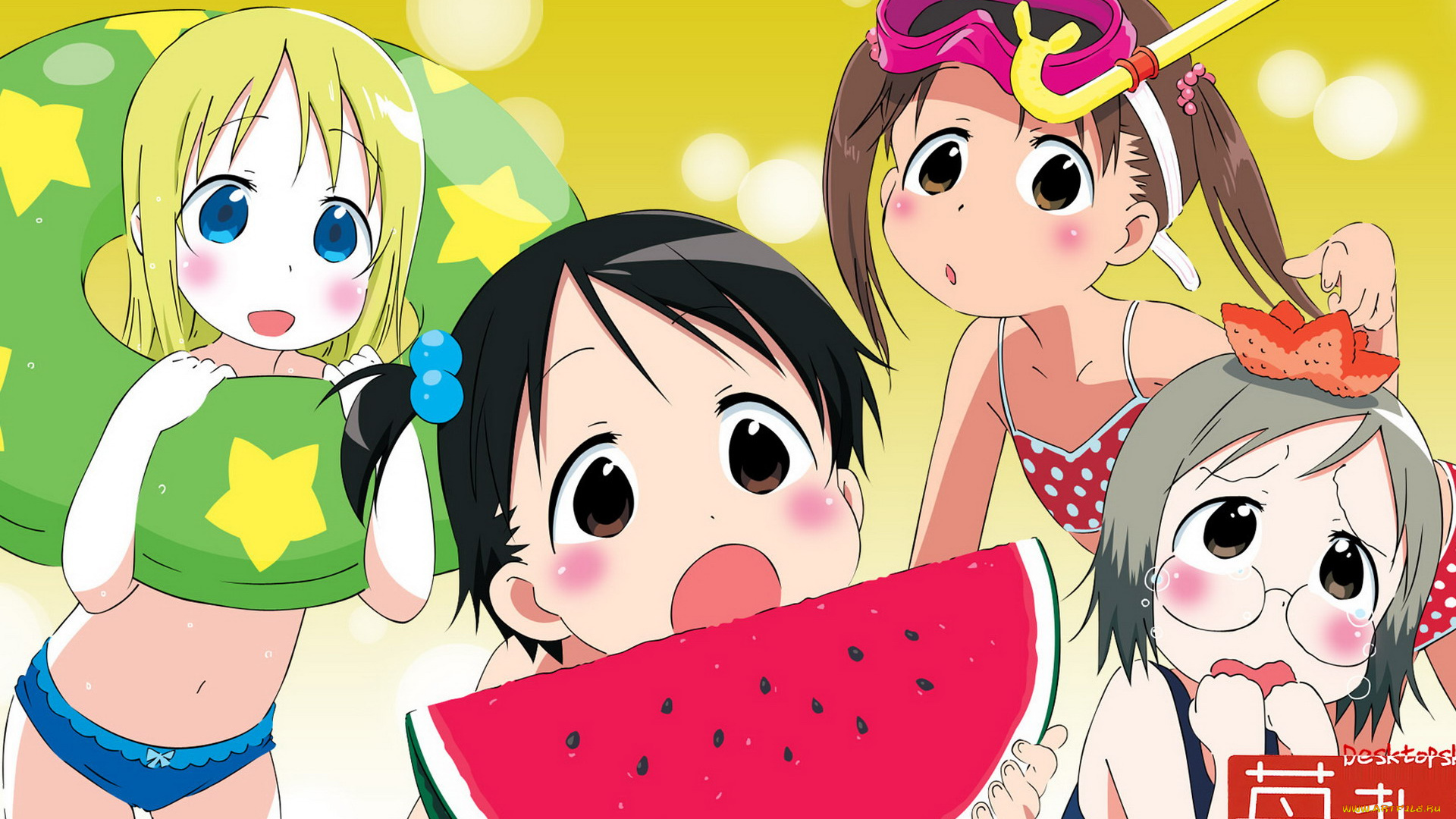 аниме, ichigo, mashimaro, девушки