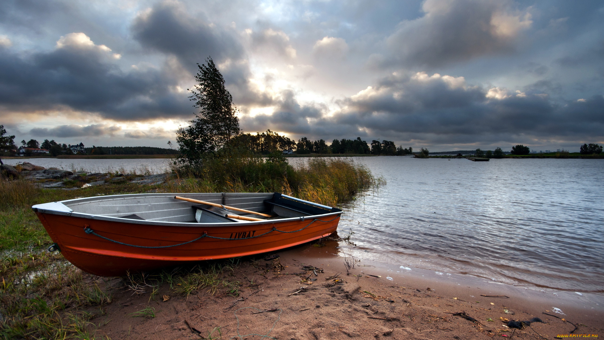 корабли, лодки, шлюпки, озеро, пейзаж