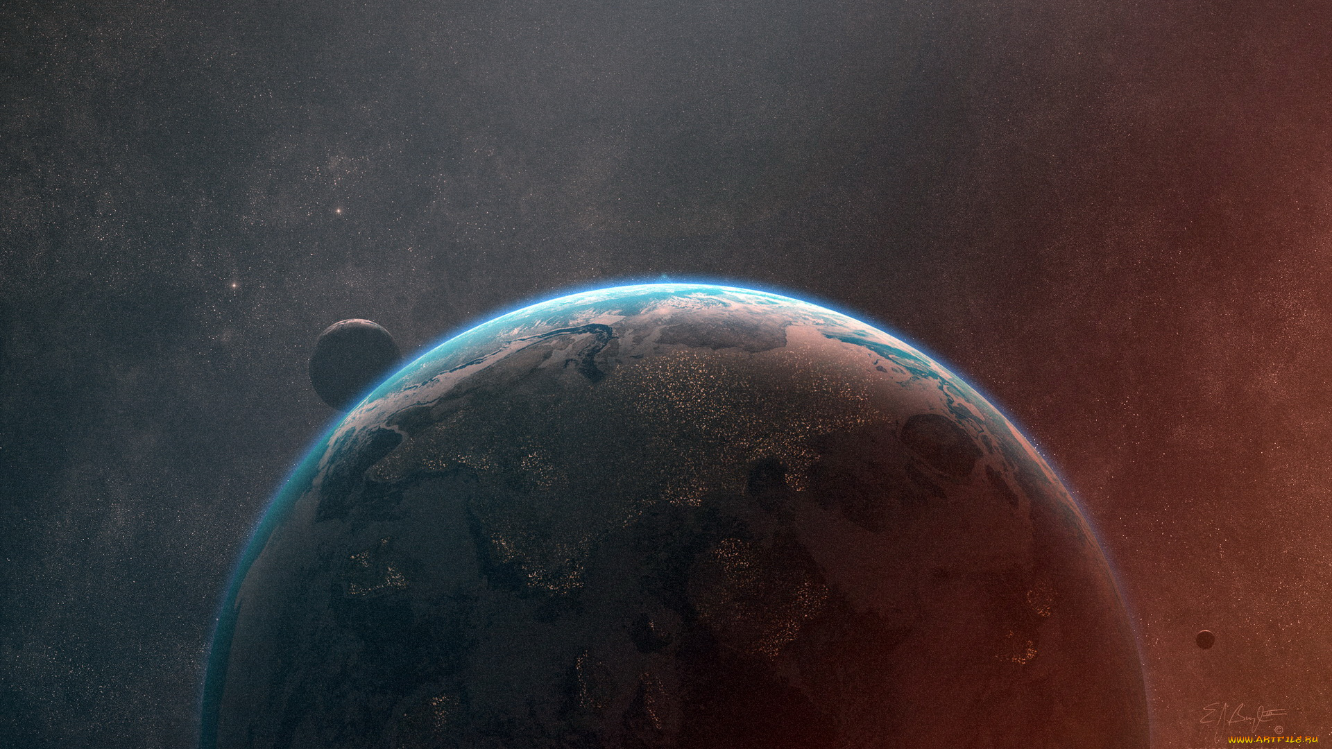 космос, арт, планеты